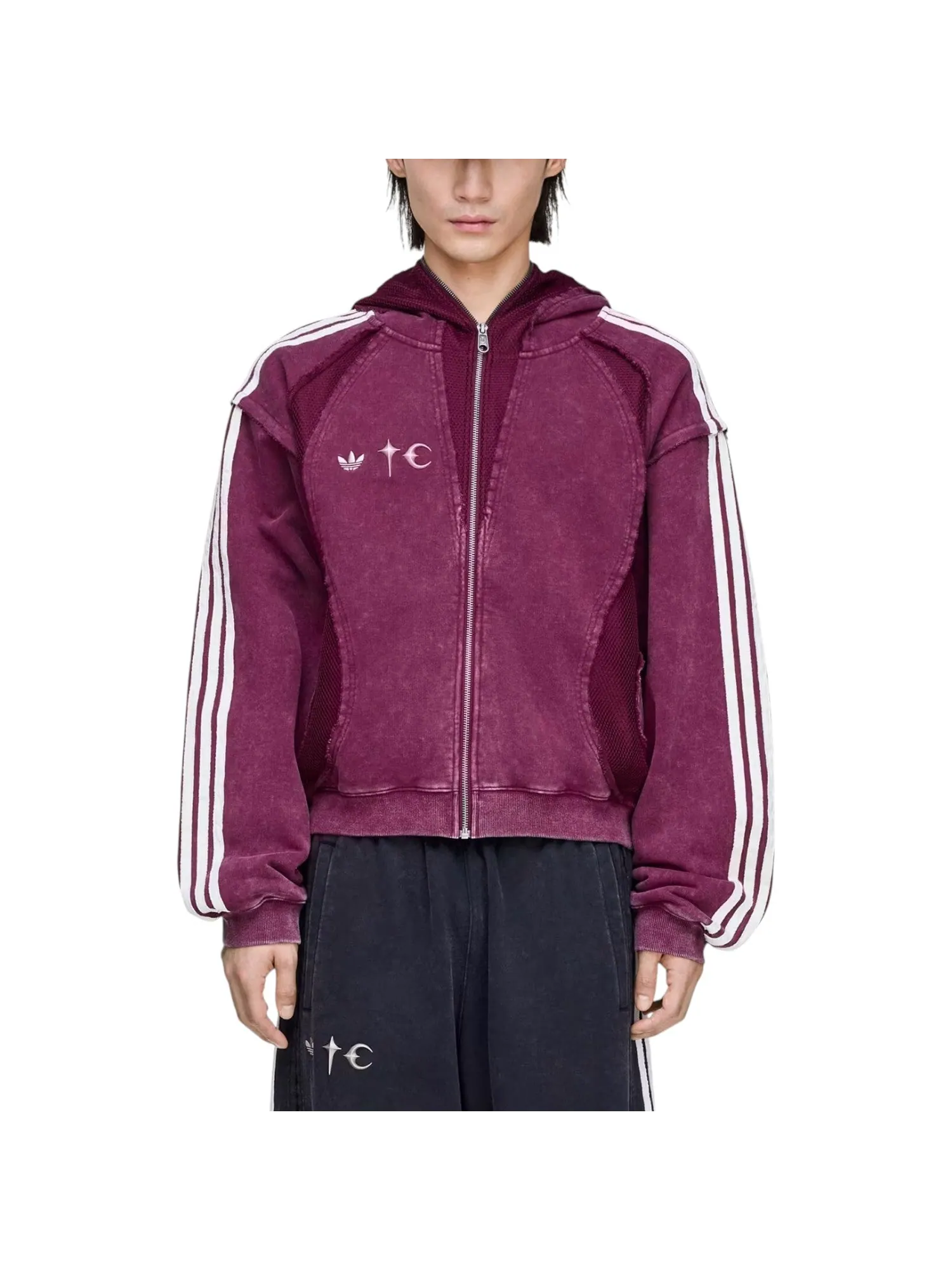 Куртка с капюшоном Adidas x THUG CLUB TEAMGEIST «Maroon» — изображение 3 из 5, коричневый