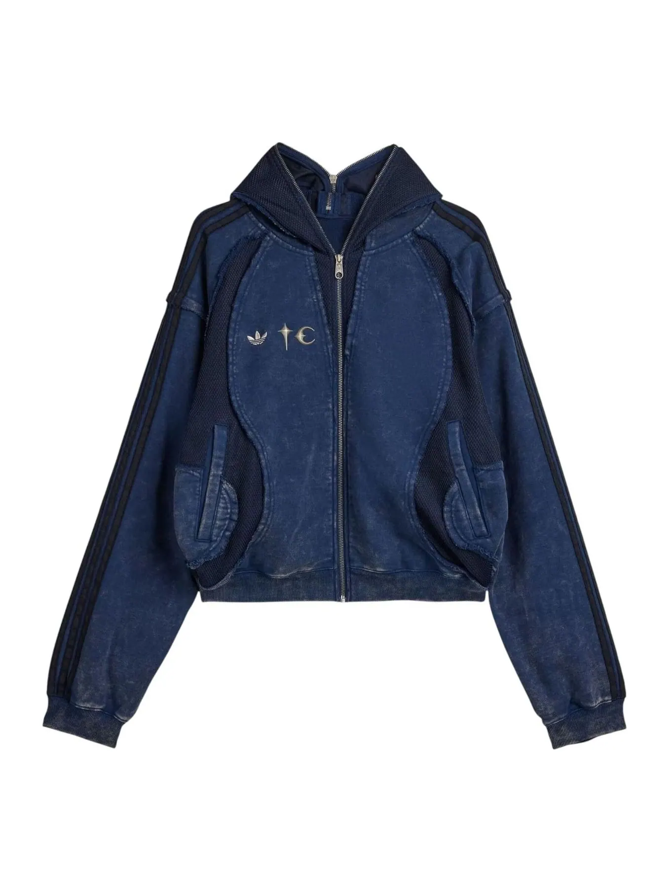 Куртка adidas x THUG CLUB TEAMGEIST Hooded Jacket 'Night Indigo' — изображение 1 из 5, темно-синий
