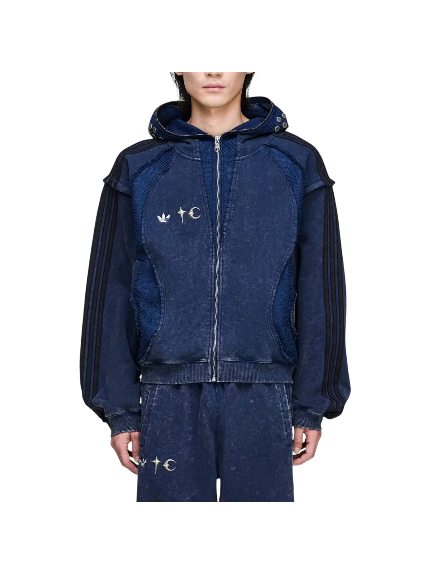 Куртка adidas x THUG CLUB TEAMGEIST Hooded Jacket 'Night Indigo' — изображение 3 из 5, темно-синий