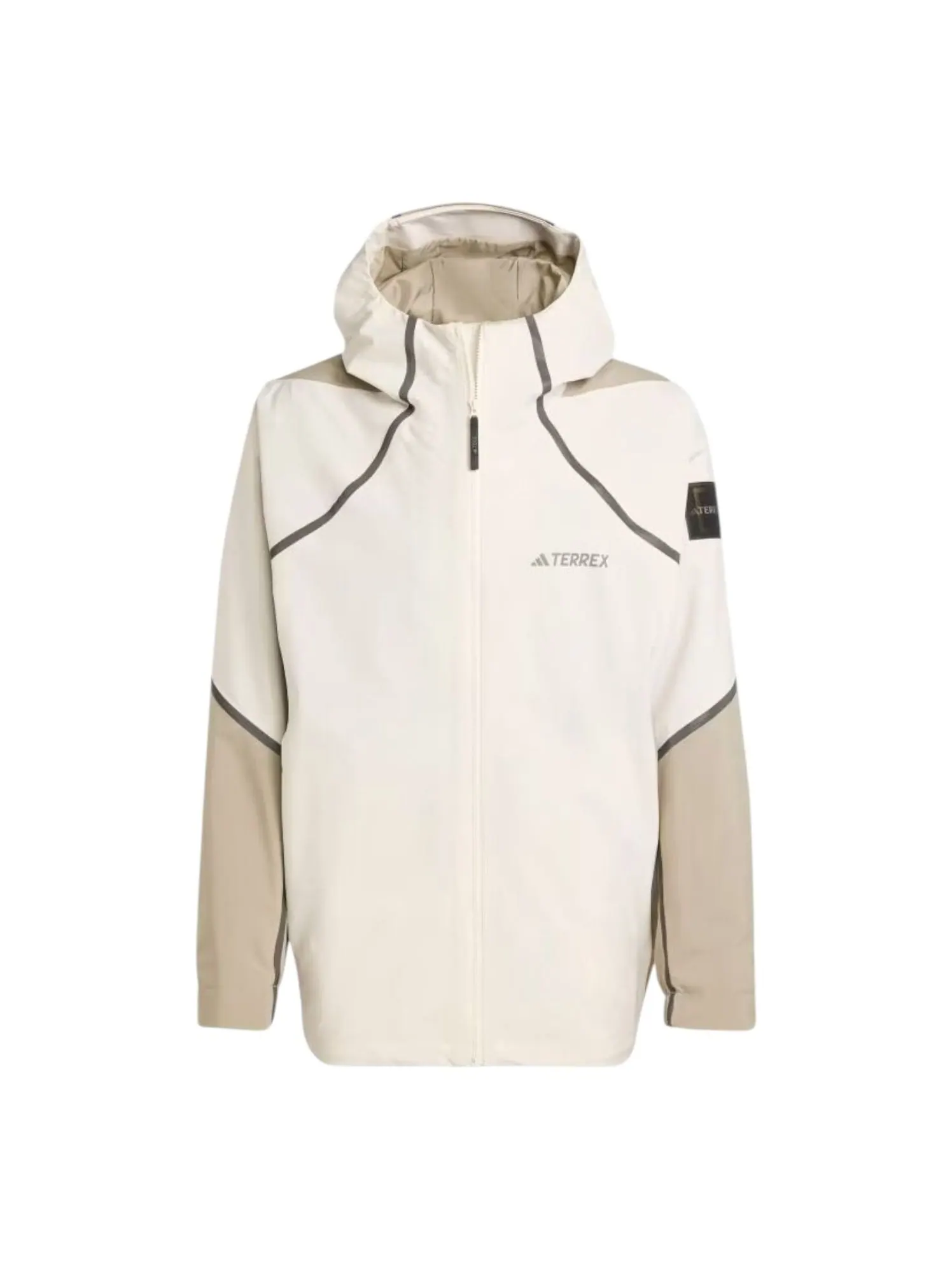 Куртка adidas x National Geographic Climaproof Rain Jacket Asia Sizing 'Alumina Silver Pebble' — изображение 1 из 4, бежевый