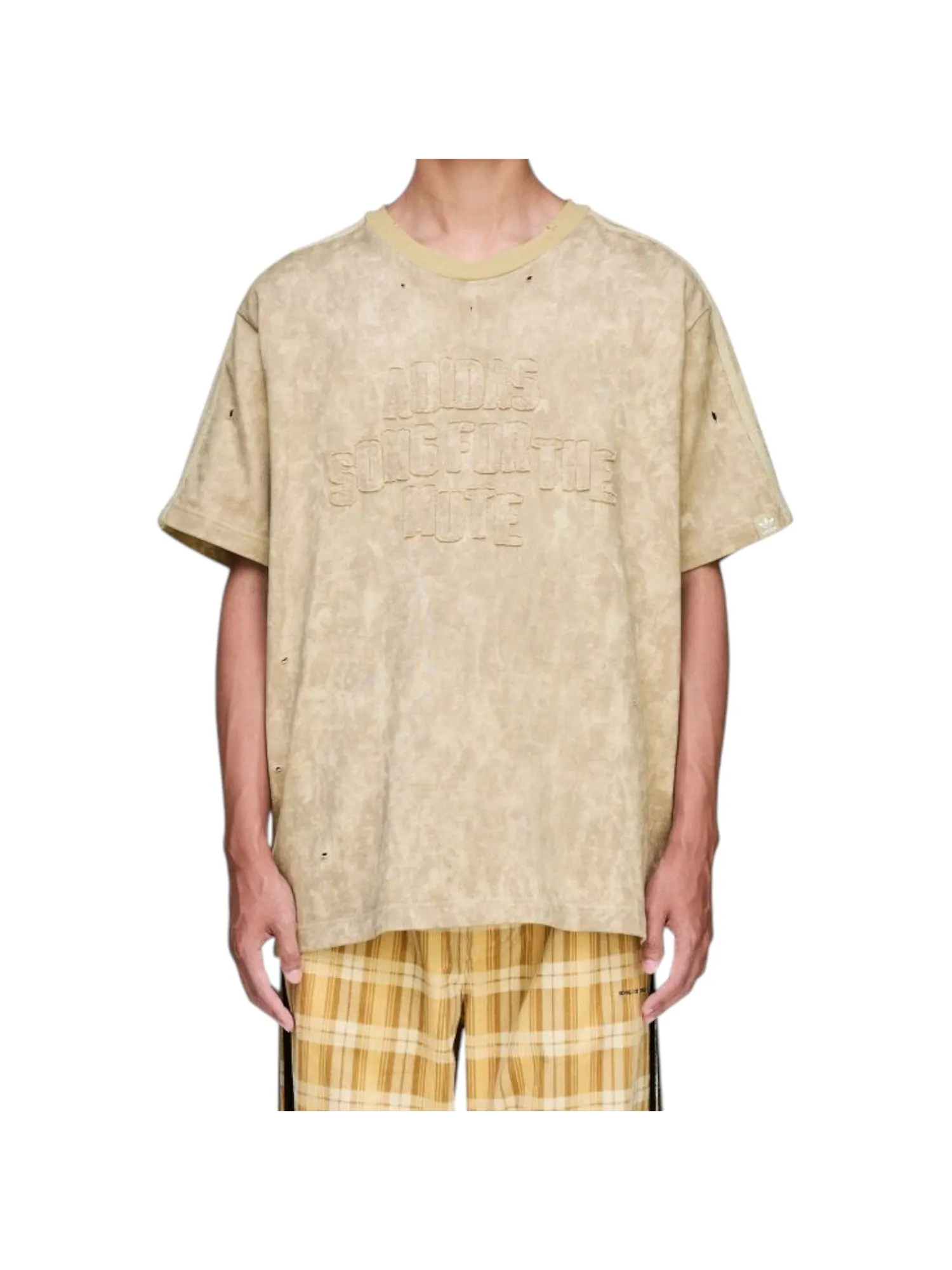Футболка adidas x Song For The Mute 006 Logo Oversize T-Shirt 'Beige' — изображение 3 из 4, бежевый