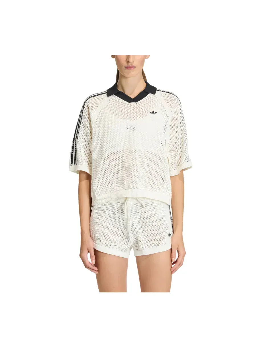 Футболка-поло Adidas, цвет «Белый-черный», KC6490 — изображение 2 из 4