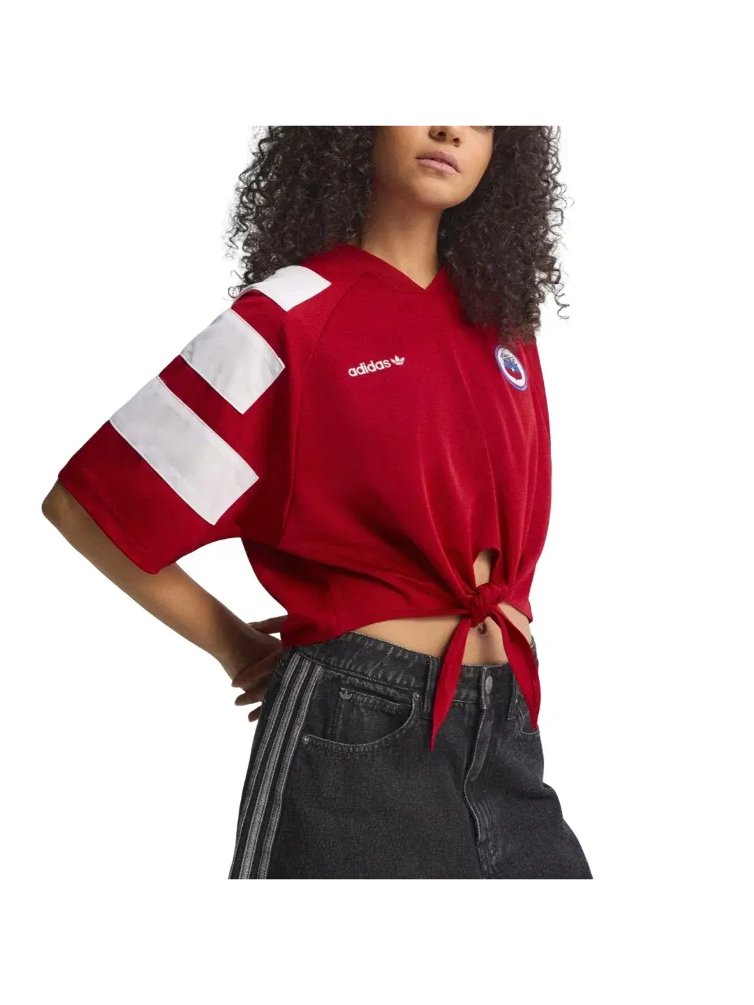 Женская футболка Chile Reconstructed Bringback Jersey Adidas — изображение 3 из 3, красный