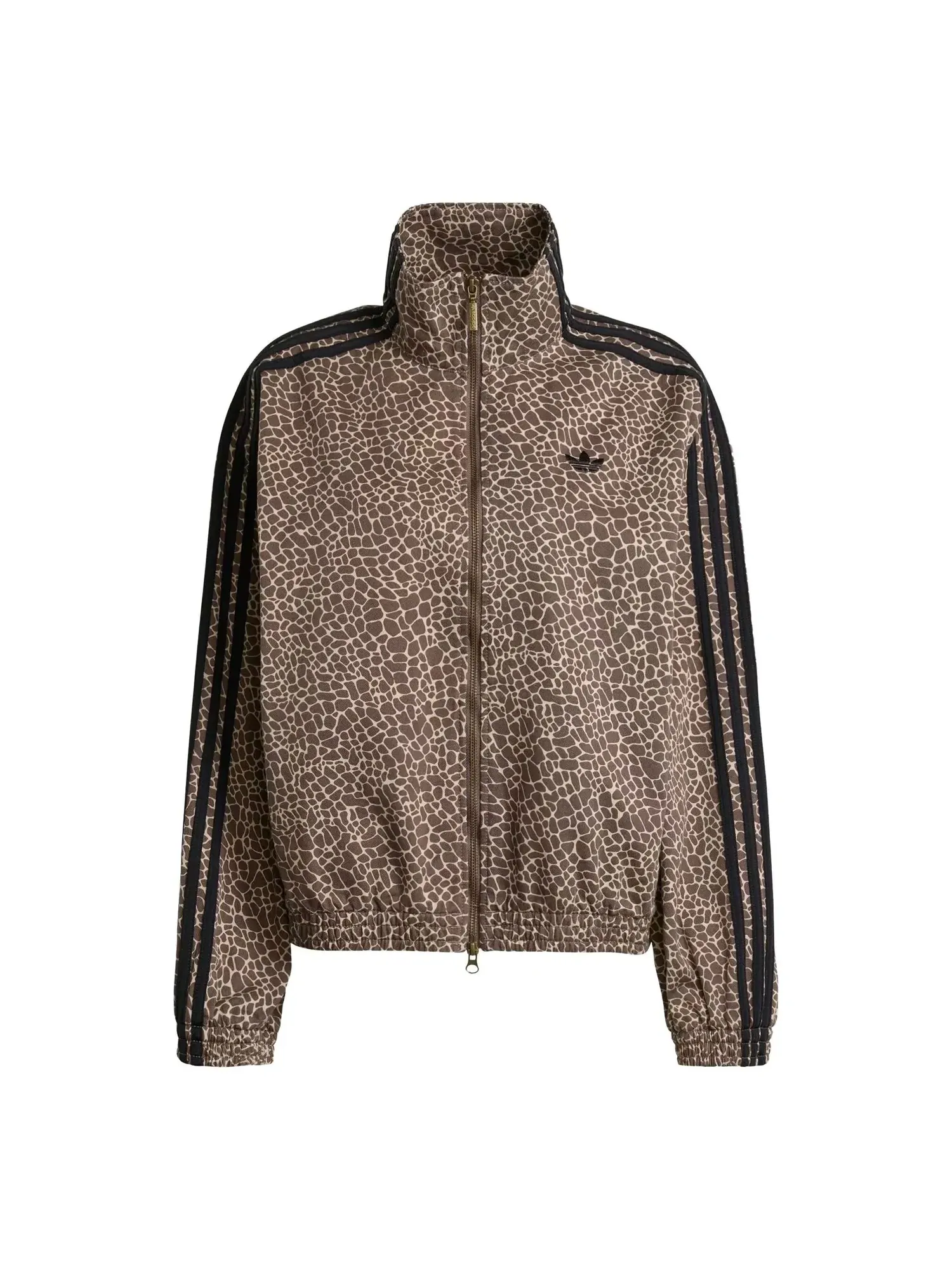 Куртка Adidas Firebird Oversized Aop Denim Jacket 'Earth Strata Stone Khaki' KD2815 — изображение 1 из 2, коричневый