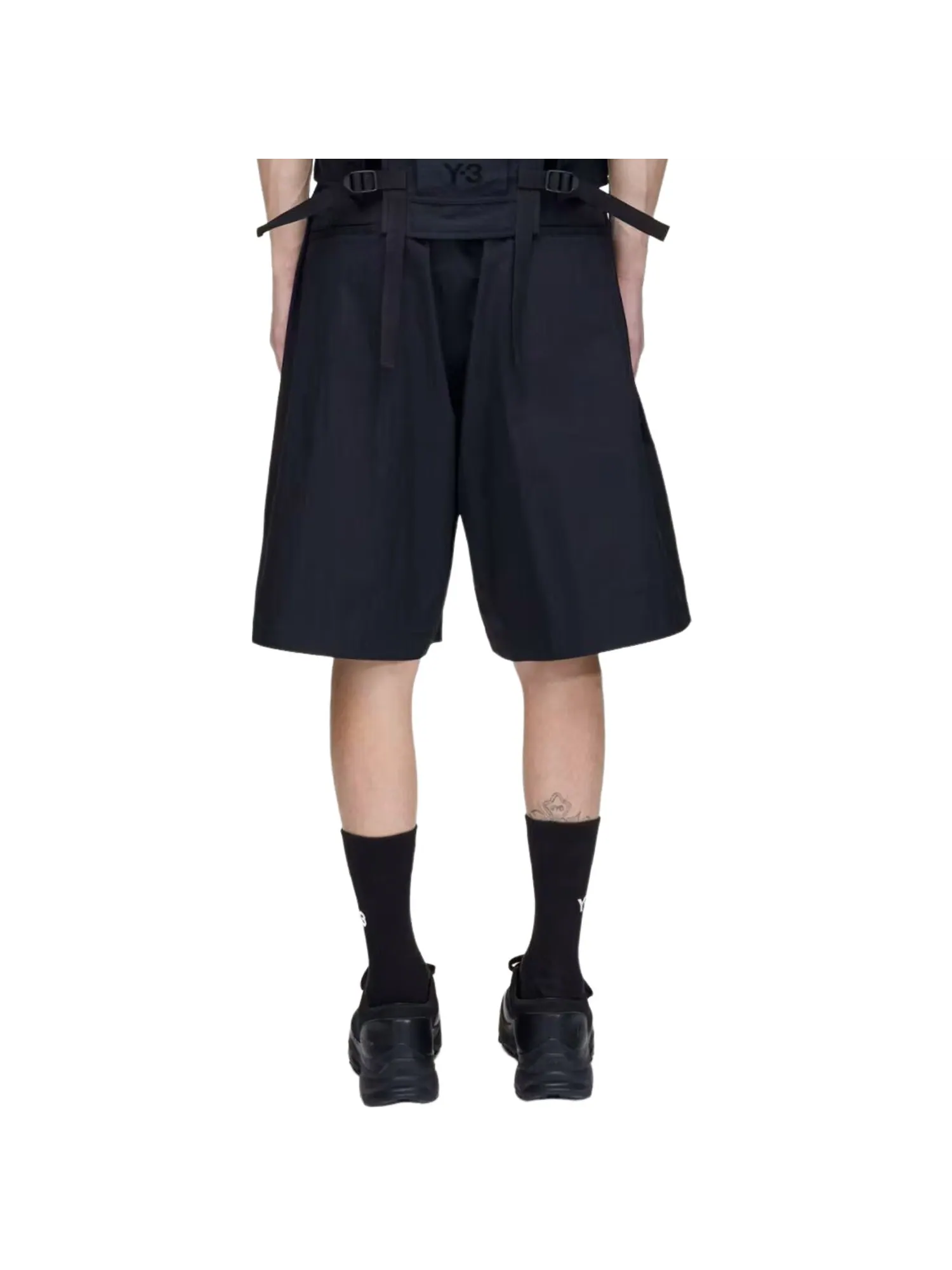 Шорты Adidas Y-3 UT Wideleg Shorts 'Black' — изображение 3 из 4, черный