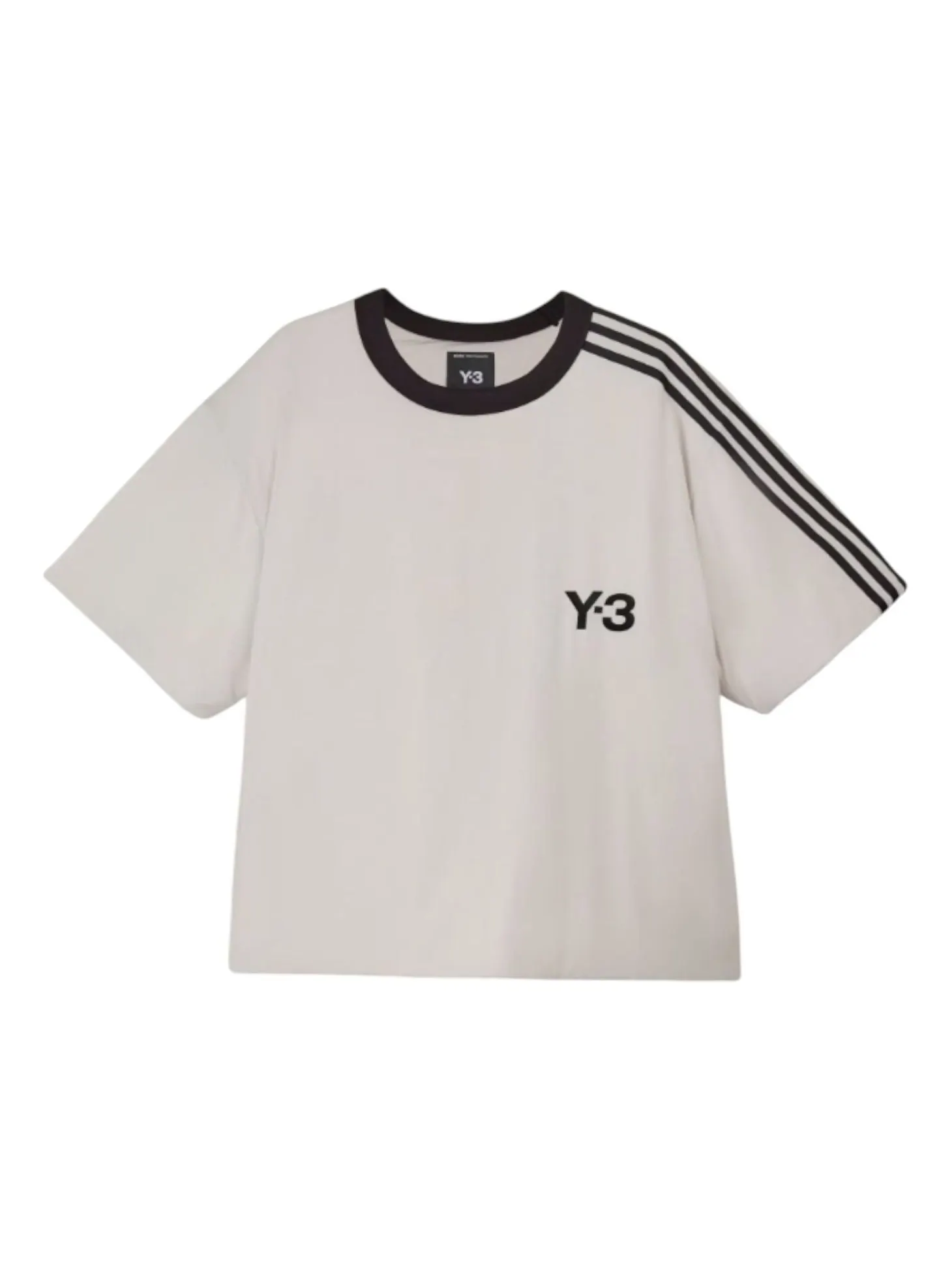 Футболка adidas Y-3 Padded Short Sleeve Tee 3-Stripes 'Chalk Pearl' — изображение 1 из 3, белый