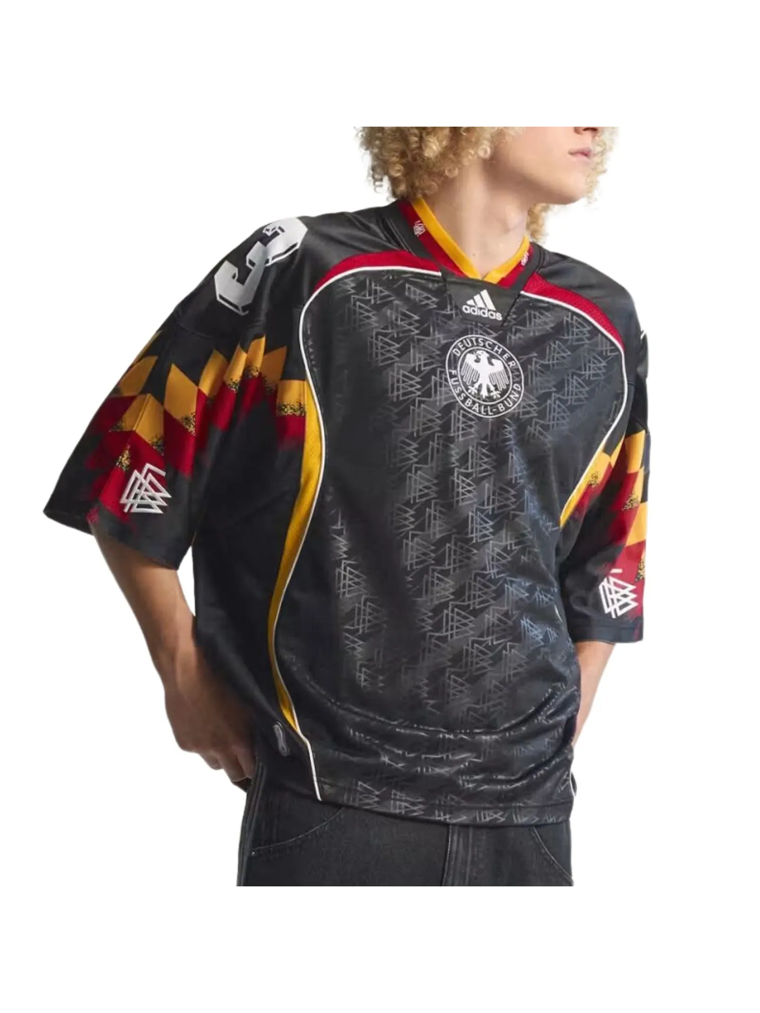 Футболка сборной Германии Adidas Bring Back Remix — изображение 2 из 3, черный