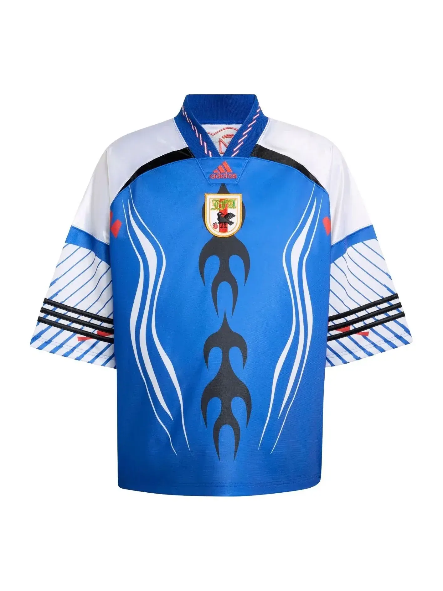 Футболка Adidas Bringback Remixed Japan Jersey 'Power Blue White Red' — изображение 1 из 3, синий