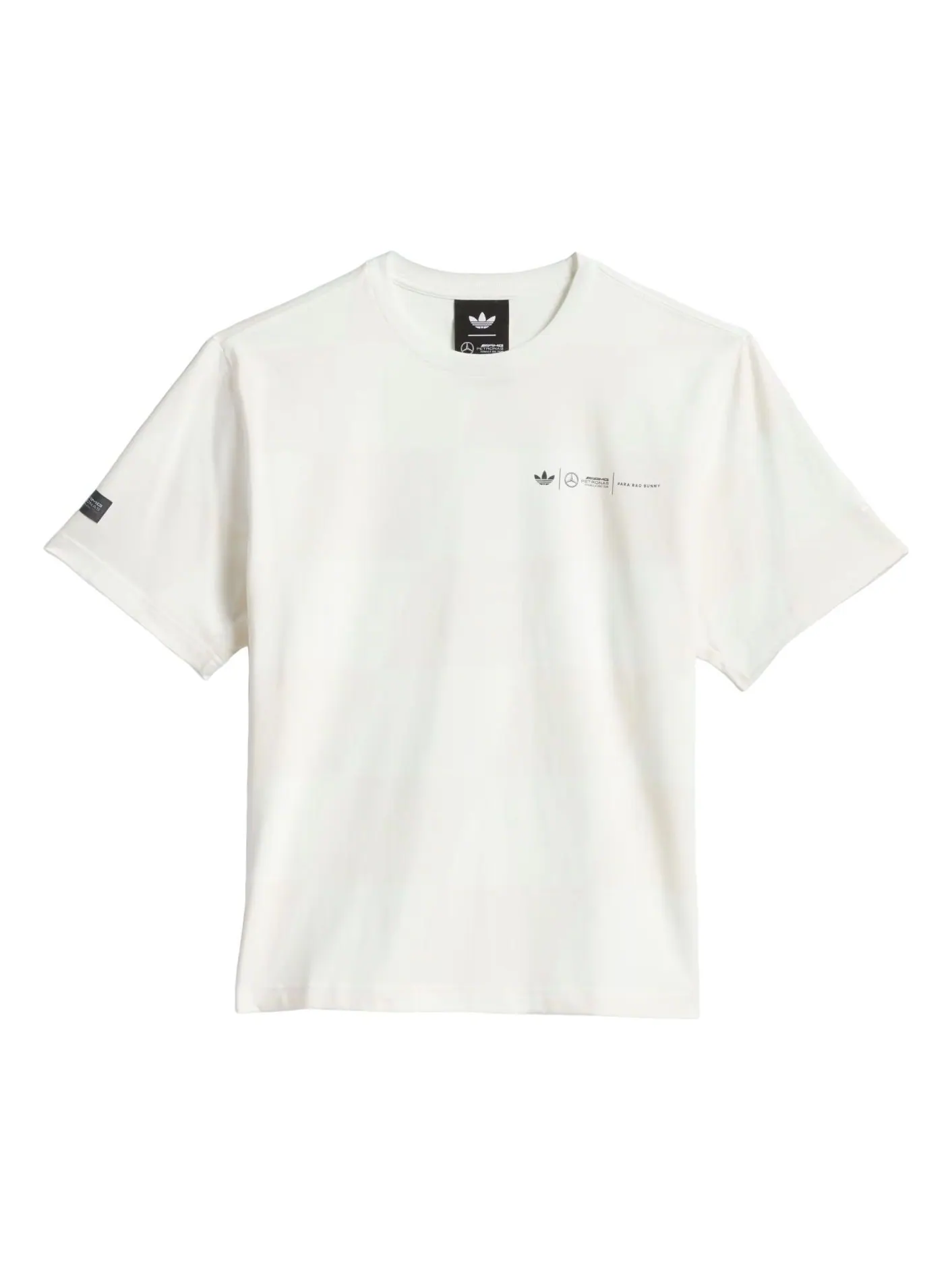 Футболка Adidas x Bad Bunny x Mercedes AMG Petronas Racing Logo Relaxed T-Shirt 'White' — изображение 1 из 4, белый/белый