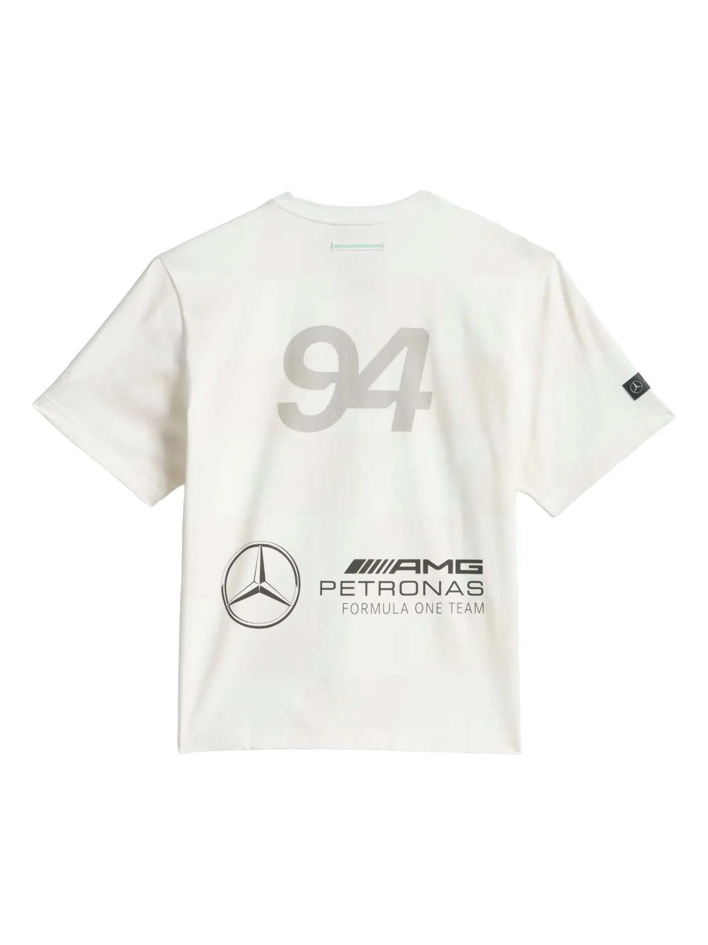 Футболка Adidas x Bad Bunny x Mercedes AMG Petronas Racing Logo Relaxed T-Shirt 'White' — изображение 2 из 4, белый/белый