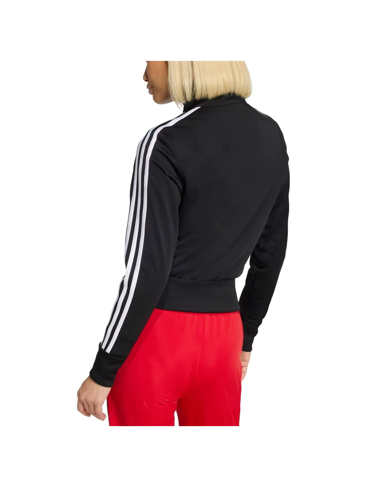 (WMNS) Спортивная футболка Adidas Firebird Classic Track Top 'Black White' — изображение 3 из 3, черный/белый