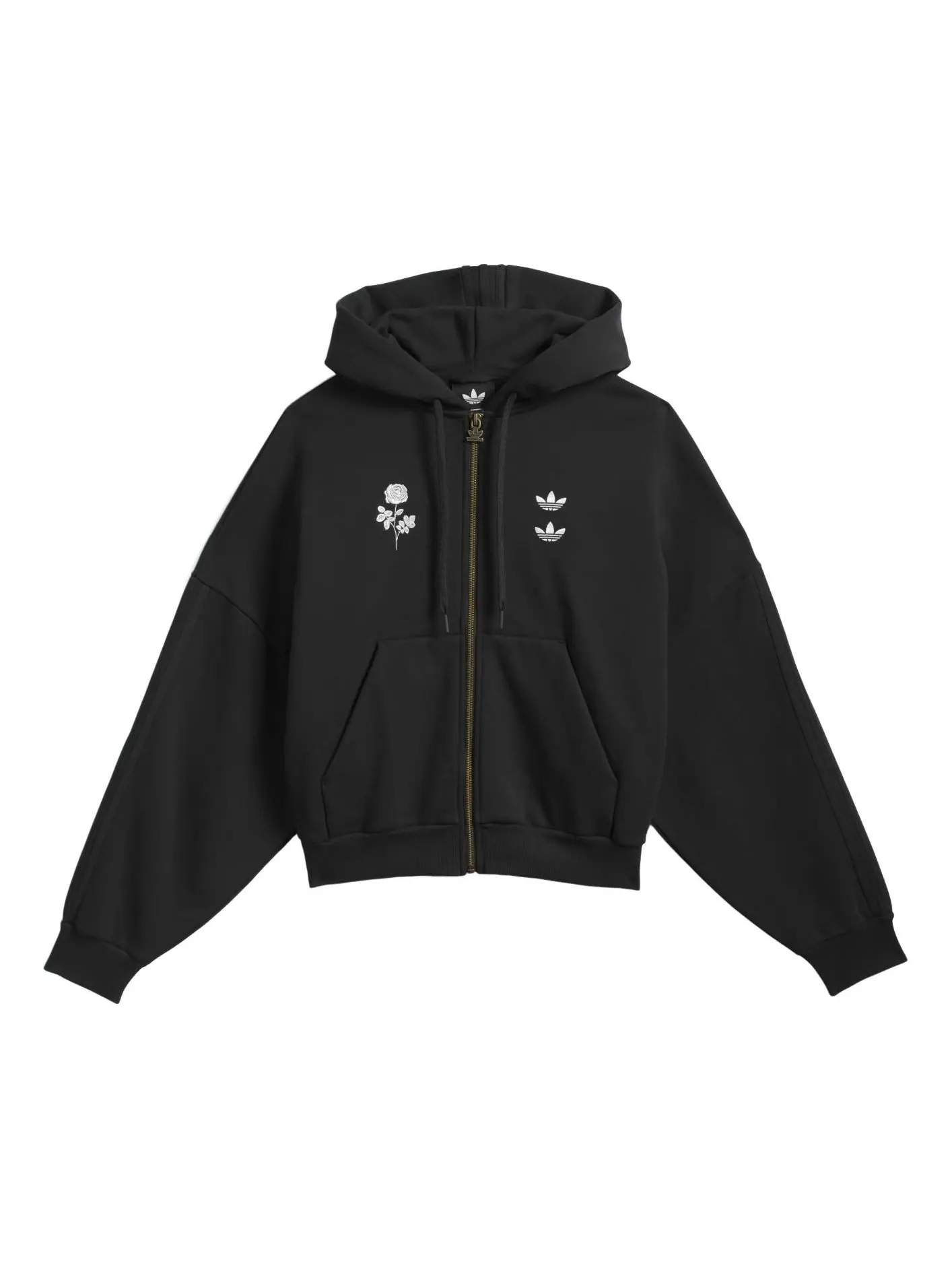 Толстовка на молнии Adidas x Willy Chavarria Heavyweight 'Black' — изображение 1 из 2, черный