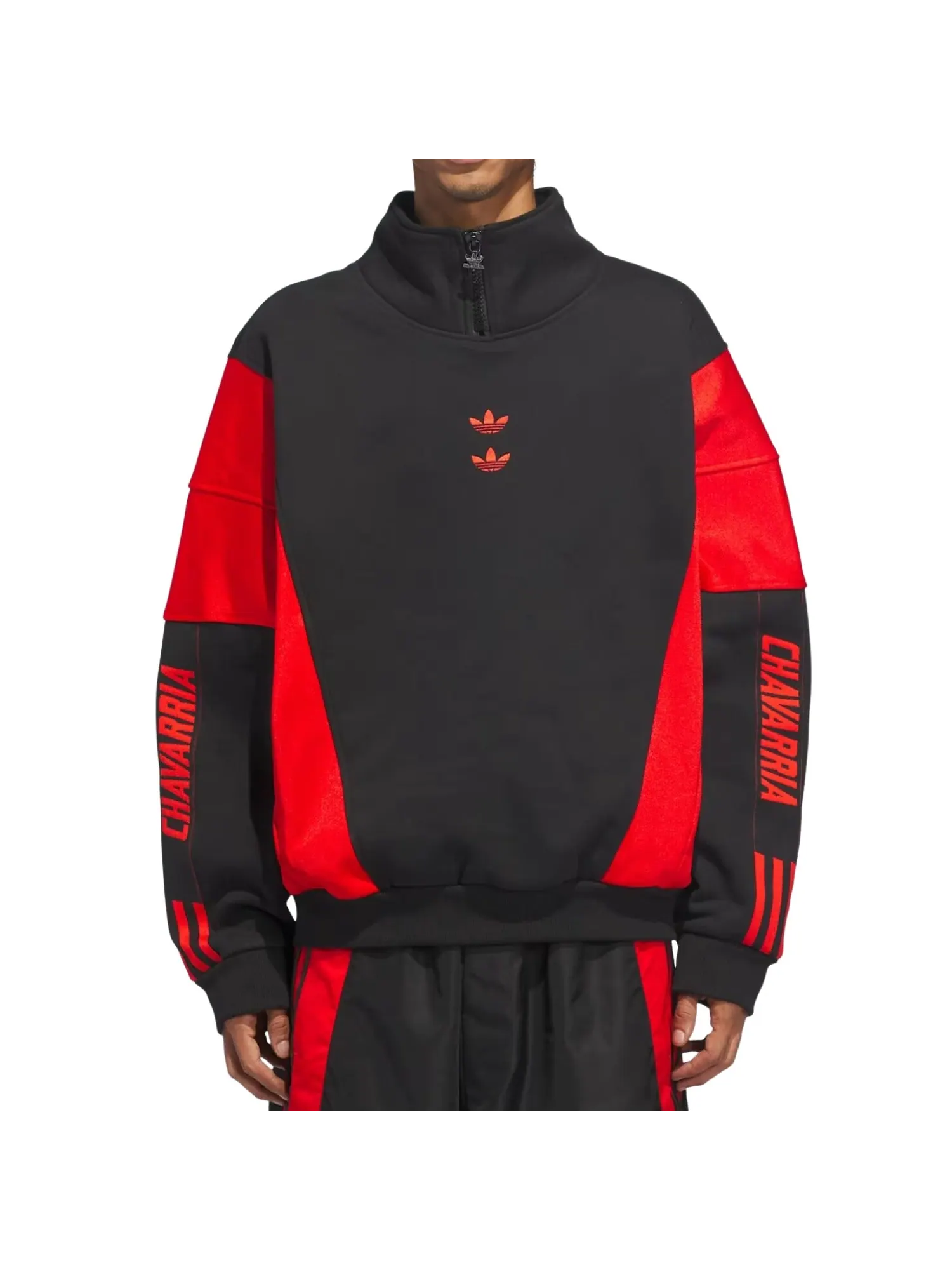 Толстовка Adidas x Willy Chavarria Watsonville 'Черно-красный' — изображение 3 из 4, черный/красный
