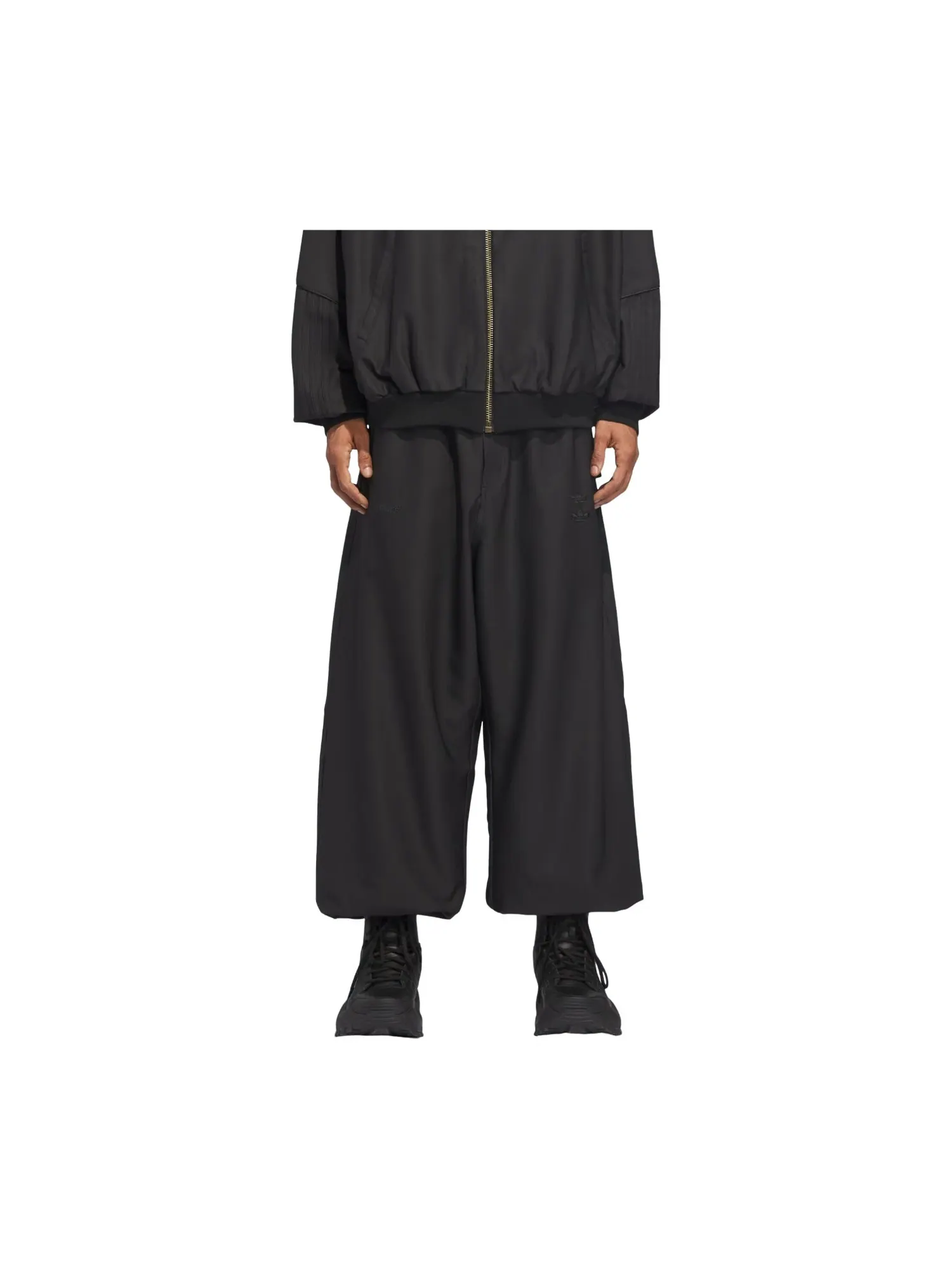 Спортивные брюки Adidas x Willy Chavarria Twill Oversize Track Pants 'Black' — изображение 3 из 4, черный