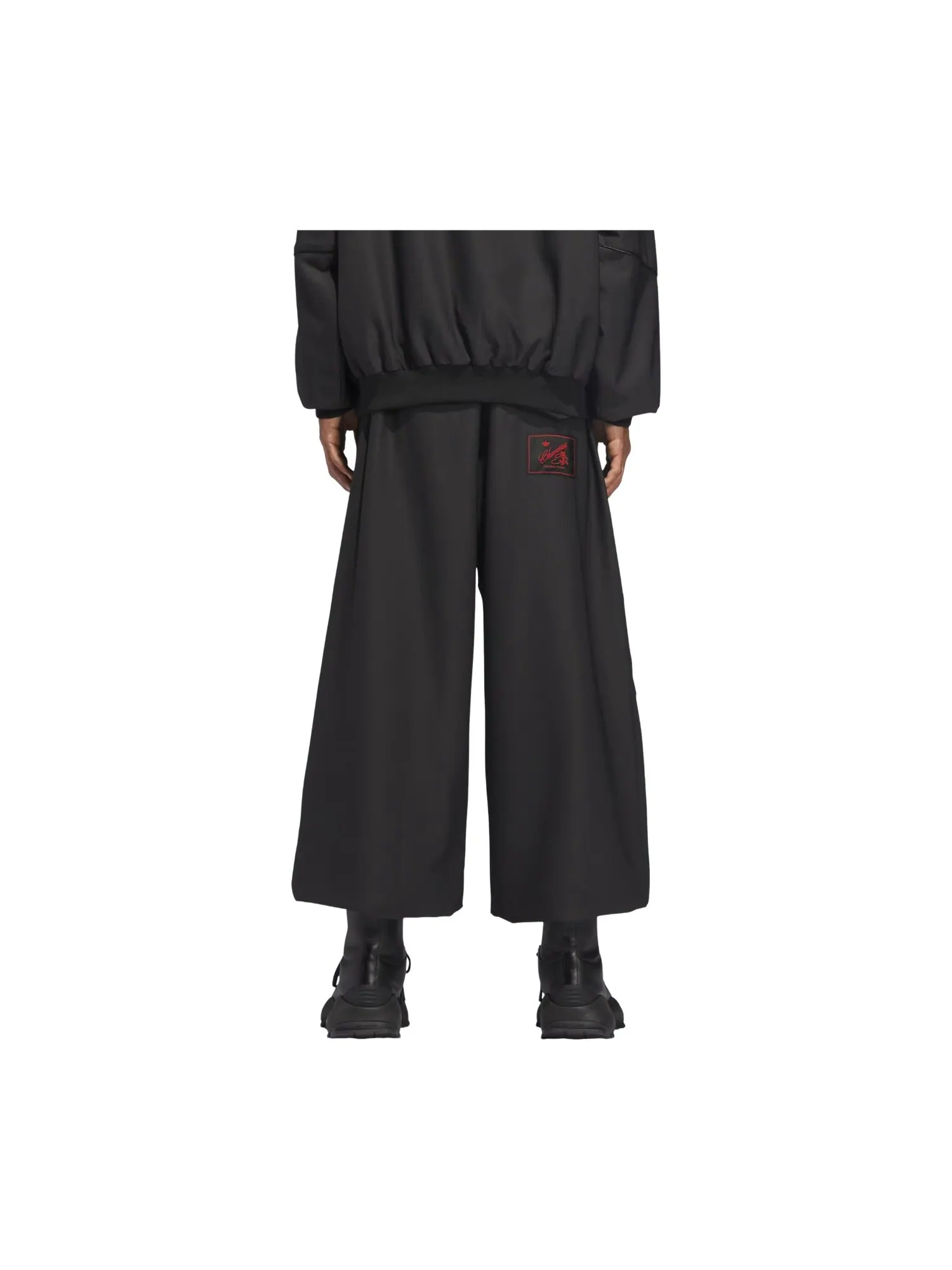 Спортивные брюки Adidas x Willy Chavarria Twill Oversize Track Pants 'Black' — изображение 4 из 4, черный