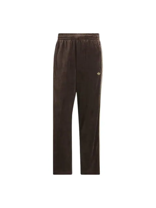 Спортивные брюки Adidas FB TP Velour Track Pants 'Dark Brown' — изображение 1 из 3, коричневый
