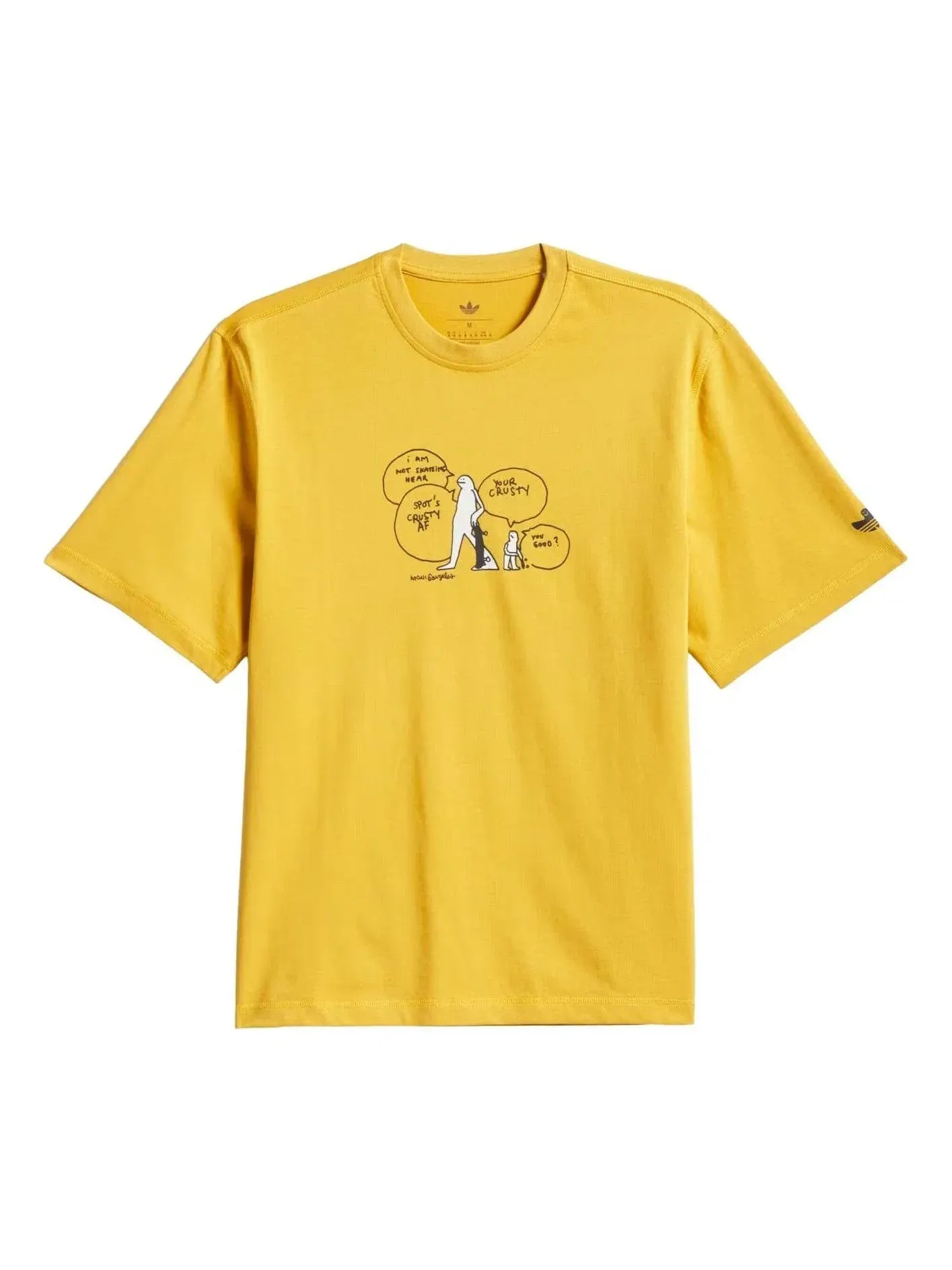 Мужская футболка с принтом Adidas x Mark Gonzales Crusty T-shirt Preloved Yellow Black — изображение 1 из 2, желтый