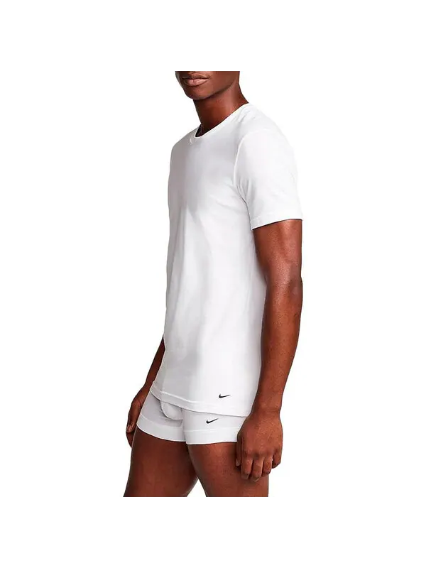 Футболка приталенная футболка с круглым вырезом Nike — изображение 2 из 3, белый