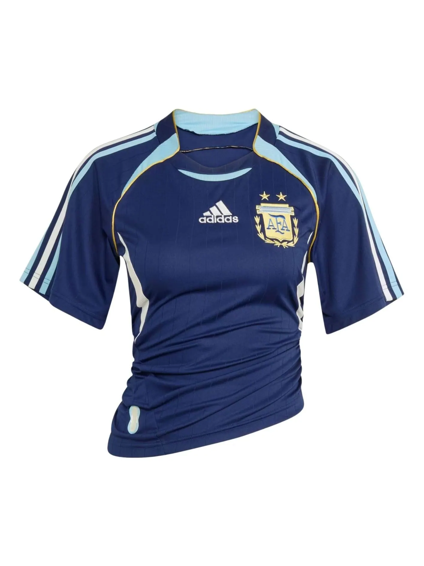 (WMNS) Футболка Adidas Argentina Reconstructed Bringback 'Dark Blue' — изображение 1 из 3, синий