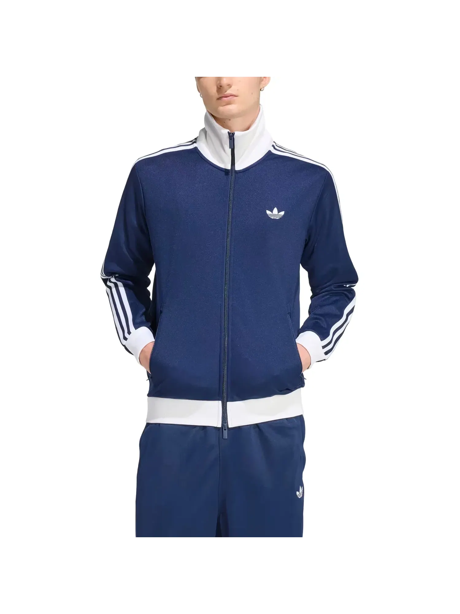 Мужская куртка с длинным рукавом Classic Track Jacket Adidas — изображение 3 из 4, темно-синий
