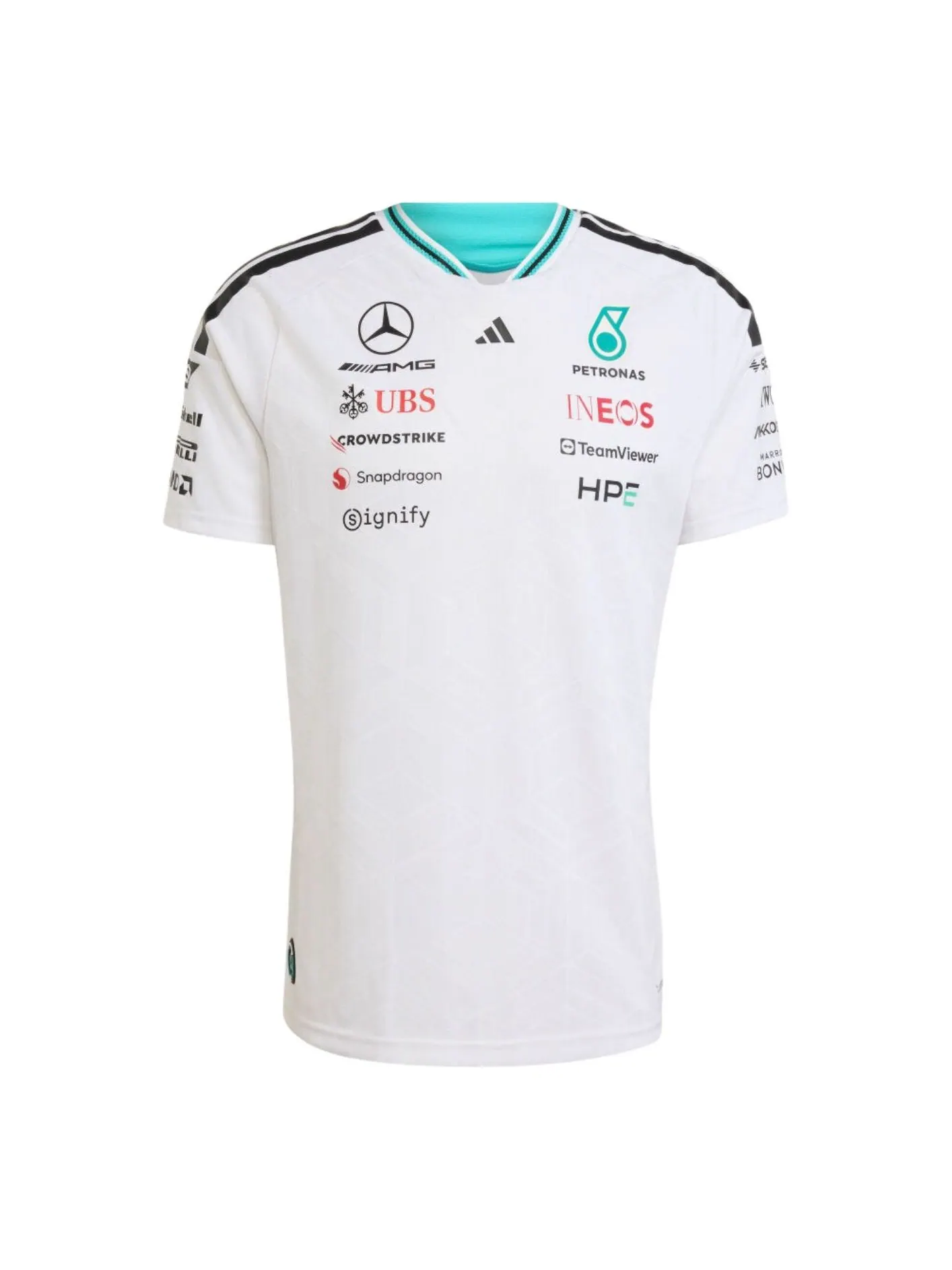 Оригинальная футболка пилота команды Формулы-1 Adidas x Mercedes AMG Petronas — изображение 1 из 3, белый