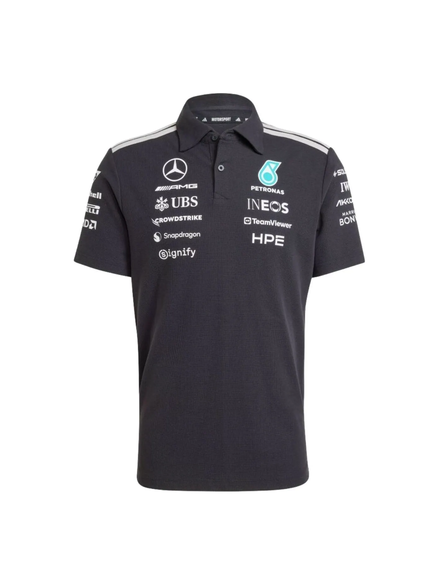 Футболка-поло Adidas x Mercedes AMG Petronas Formula 1 Team Engineers — изображение 1 из 3, черный