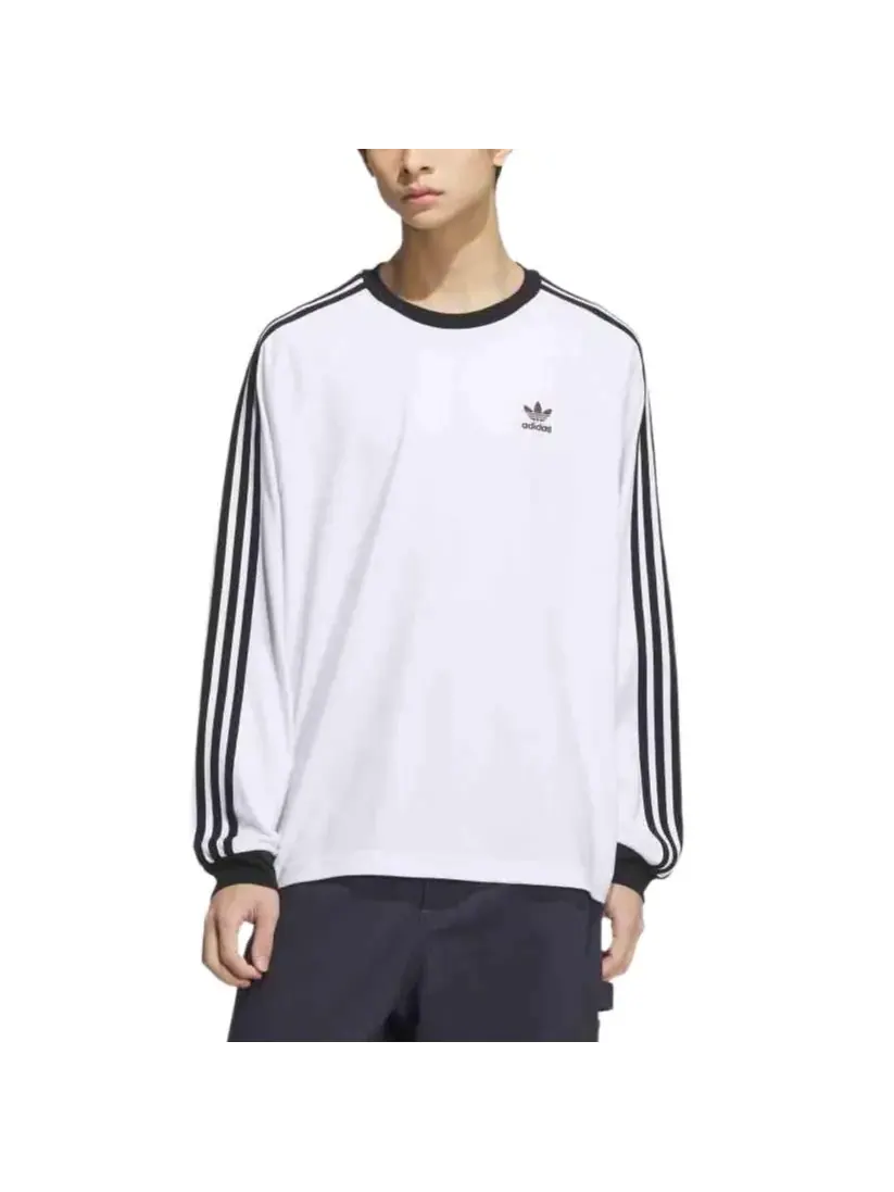 Лонгслив Adidas Classic 3-Stripes — изображение 4 из 5, белый