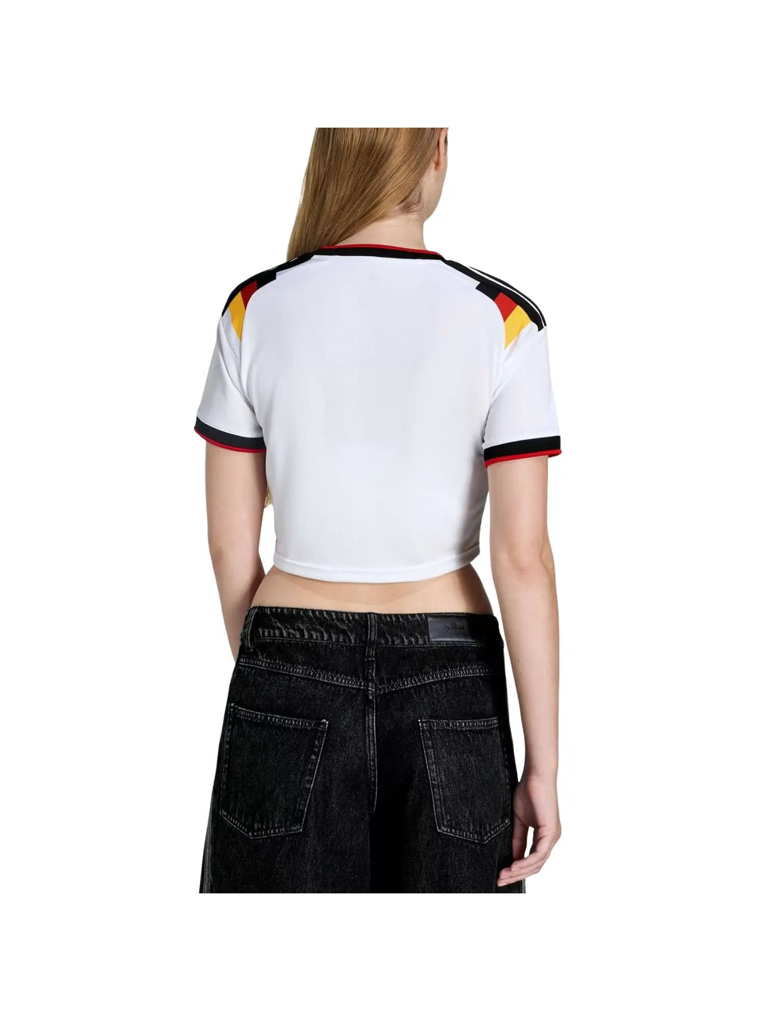 (WMNS) Укороченная домашняя футболка Adidas сборной Германии, размер 26 — изображение 4 из 4, белый
