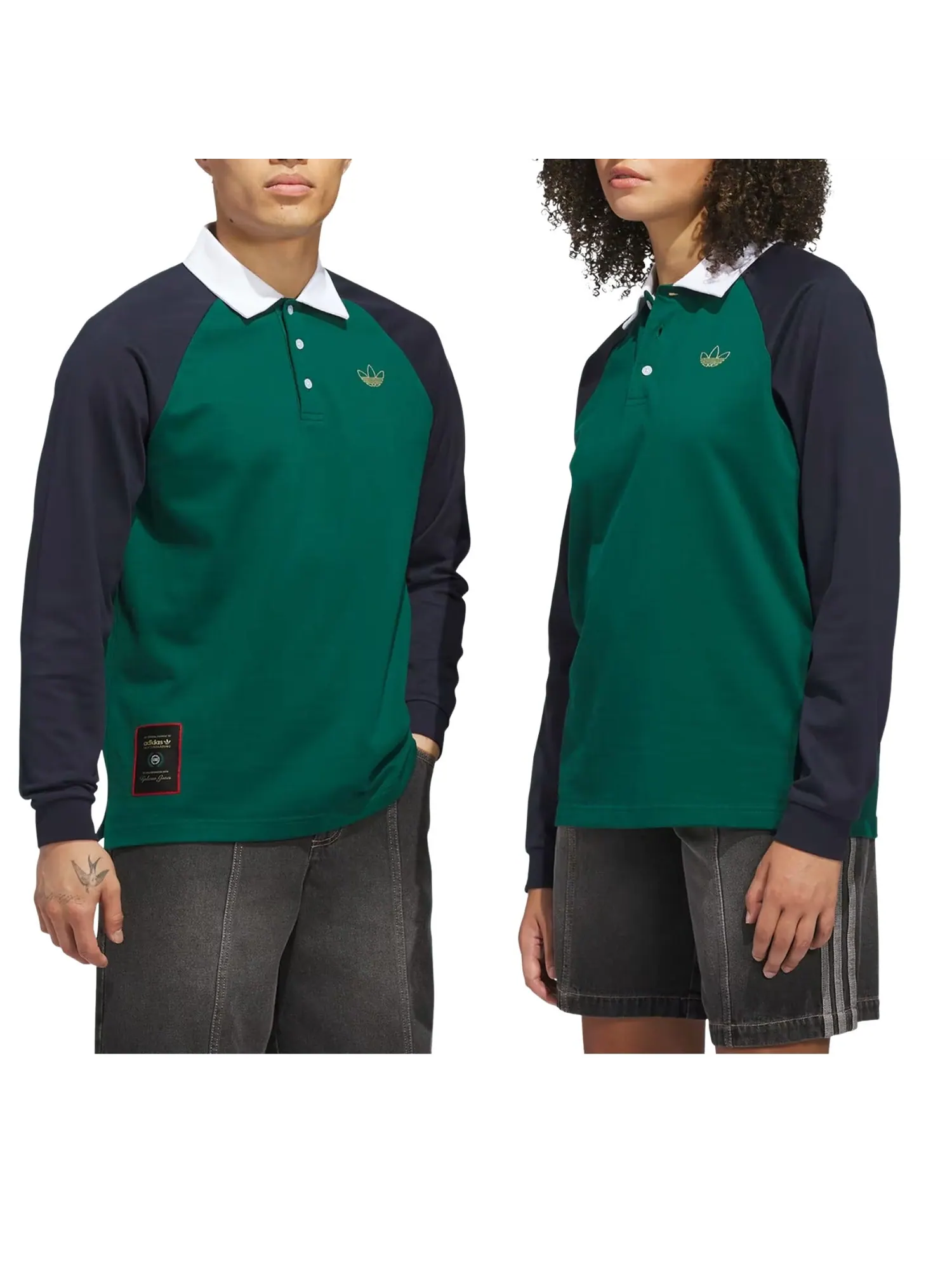 Регбийная футболка Adidas Skateboarding x Tyshawn 'Collegiate Green Legend Ink' — изображение 3 из 4, зеленый