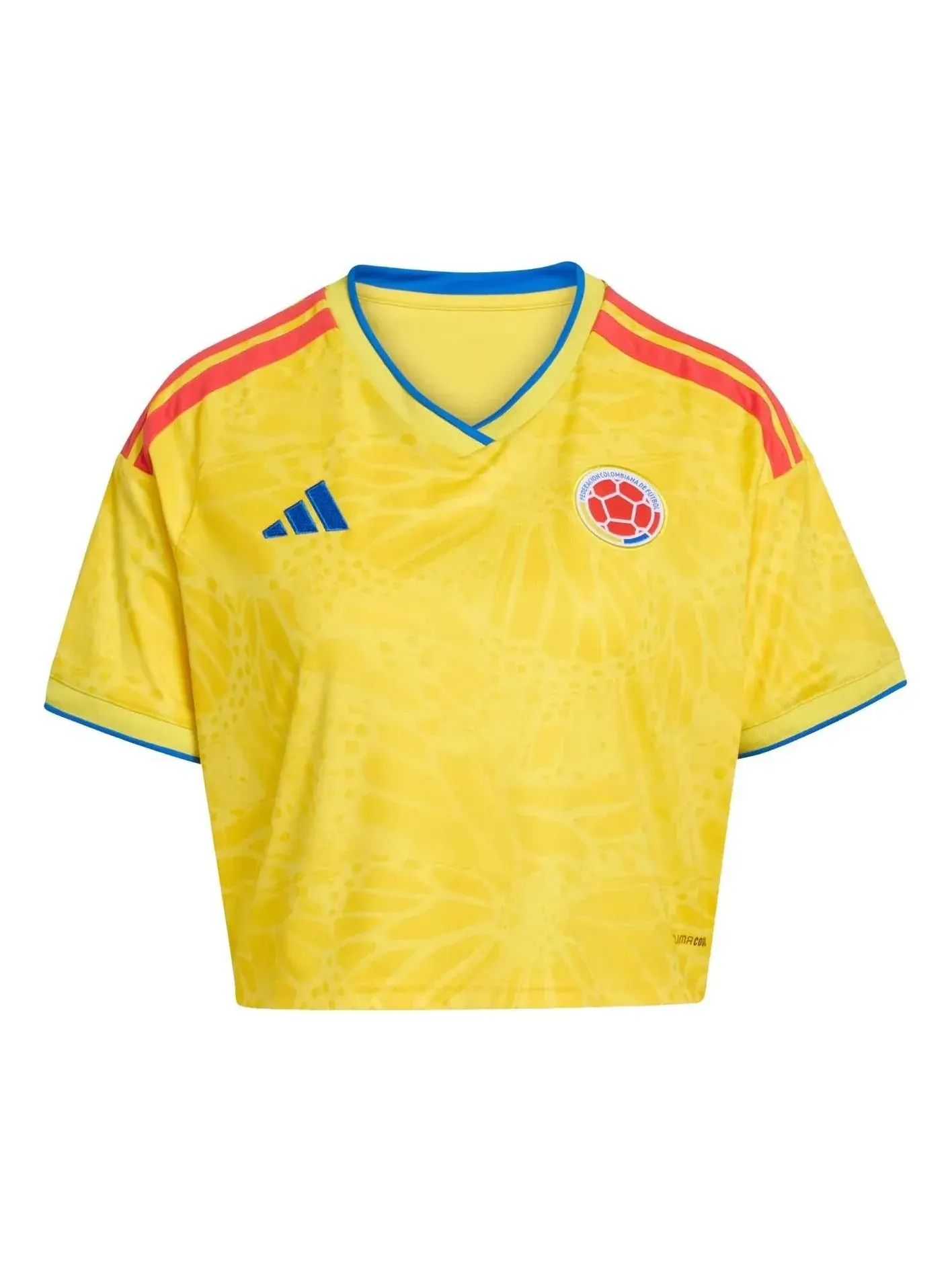 (WMNS) Укороченная домашняя футболка Adidas Colombia 26 — изображение 1 из 2, желтый