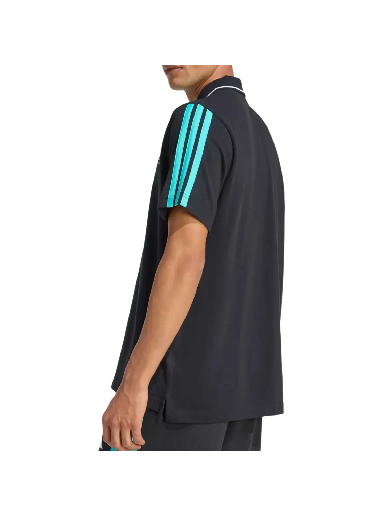 Поло-шорты Adidas Mercedes-AMG F1 Team DNA 'Black Semi Mint Rush' — изображение 3 из 3, черный