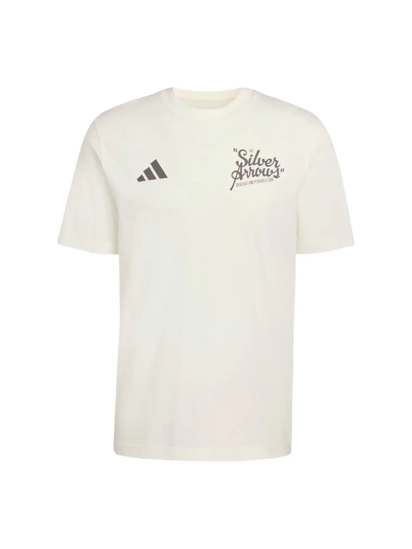 Футболка Adidas Mercedes-AMG F1 Team Silver Arrows 02 'Off White Granite' — изображение 1 из 3, бежевый