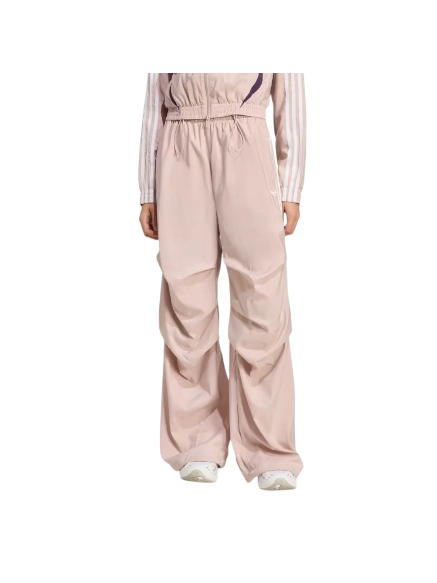 (WMNS) Спортивные брюки Adidas Adilenium Season 4 Teamgeist Ruffle Track Pants 'New Rose' — изображение 2 из 5, розовый