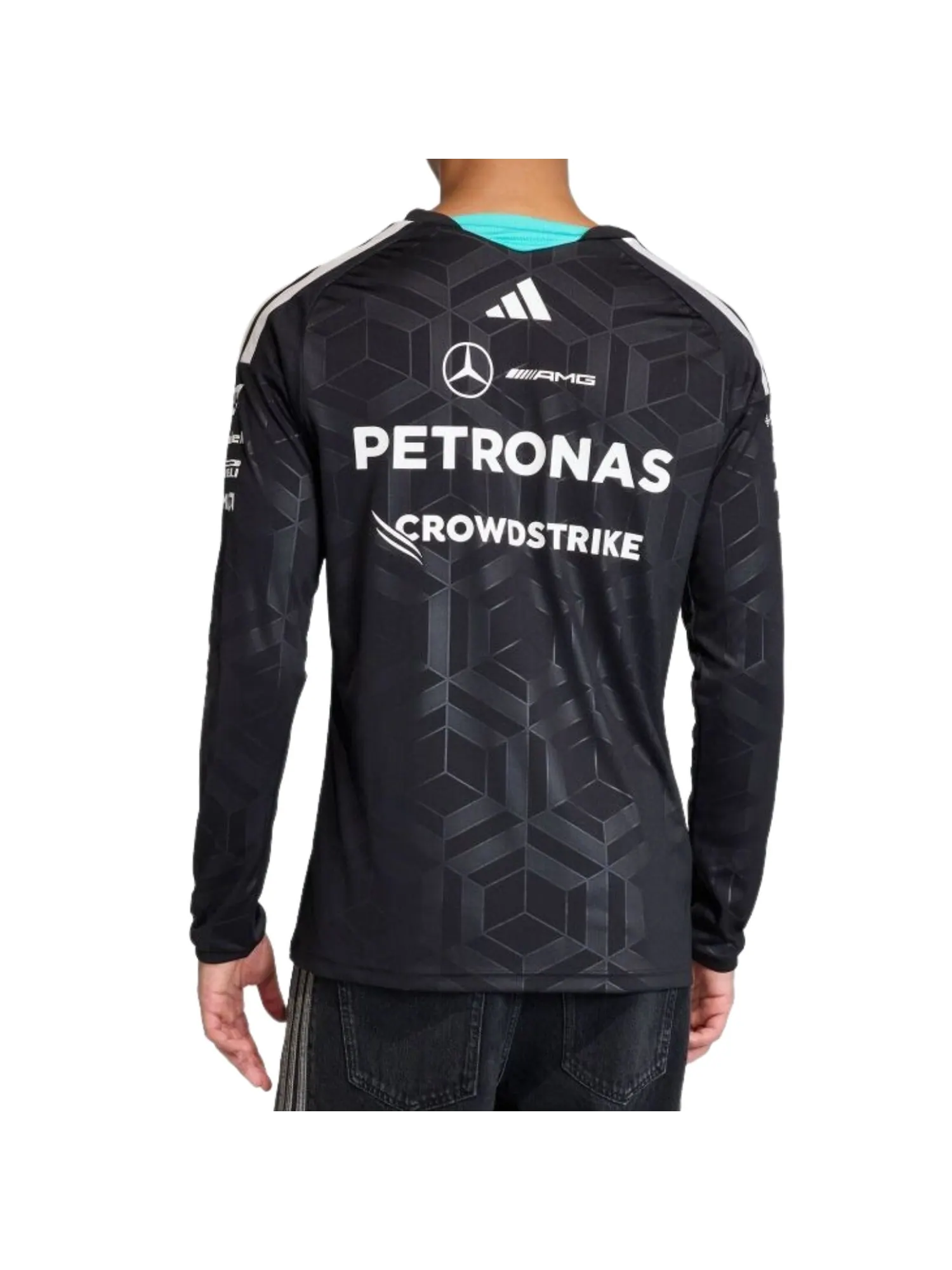 Футболка с длинными рукавами Adidas x Mercedes AMG Petronas Formula 1 для пилотов — изображение 3 из 3, черный
