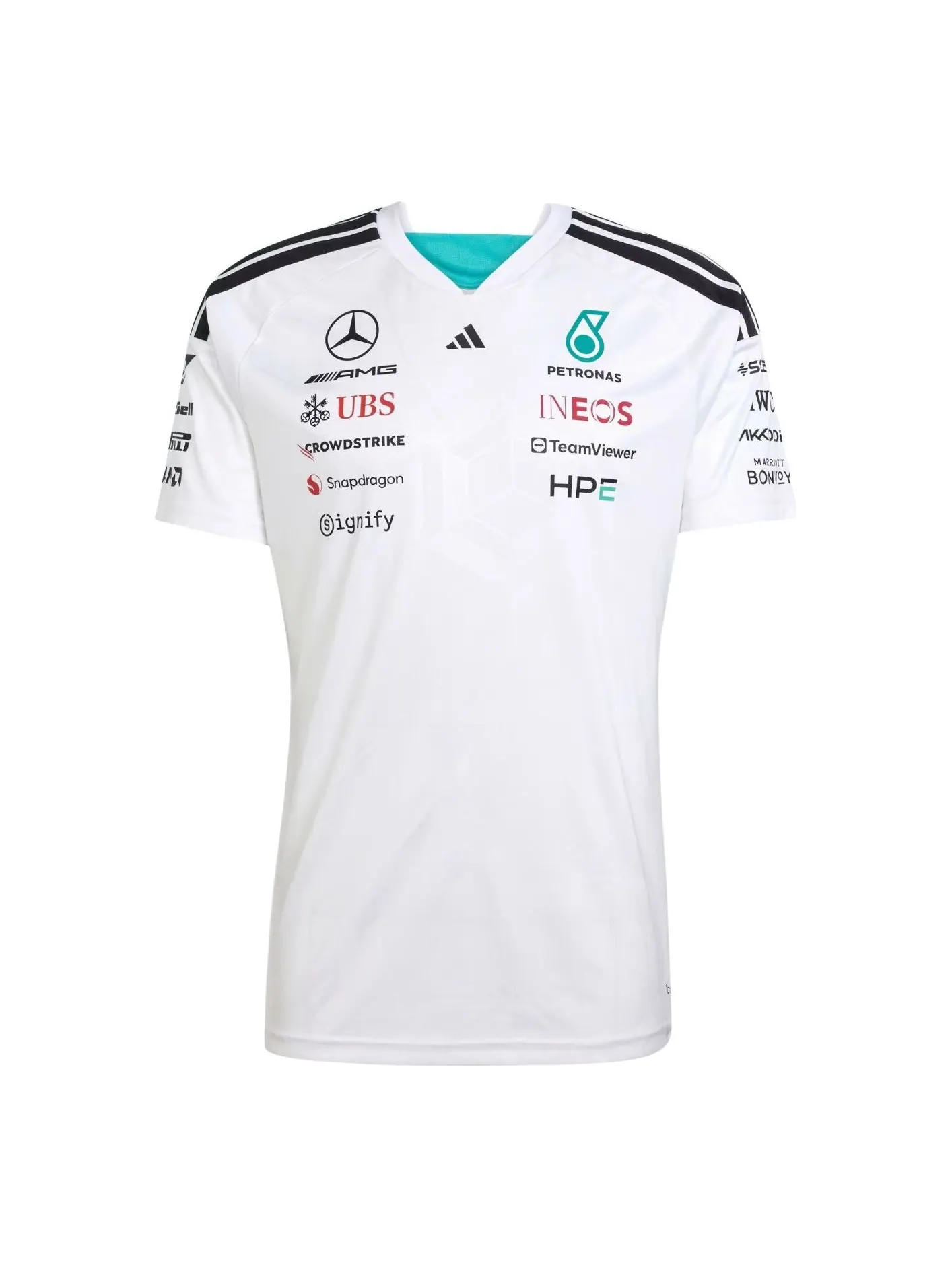 Футболка пилота команды Adidas x Mercedes AMG Petronas Formula 1 — изображение 1 из 3, белый