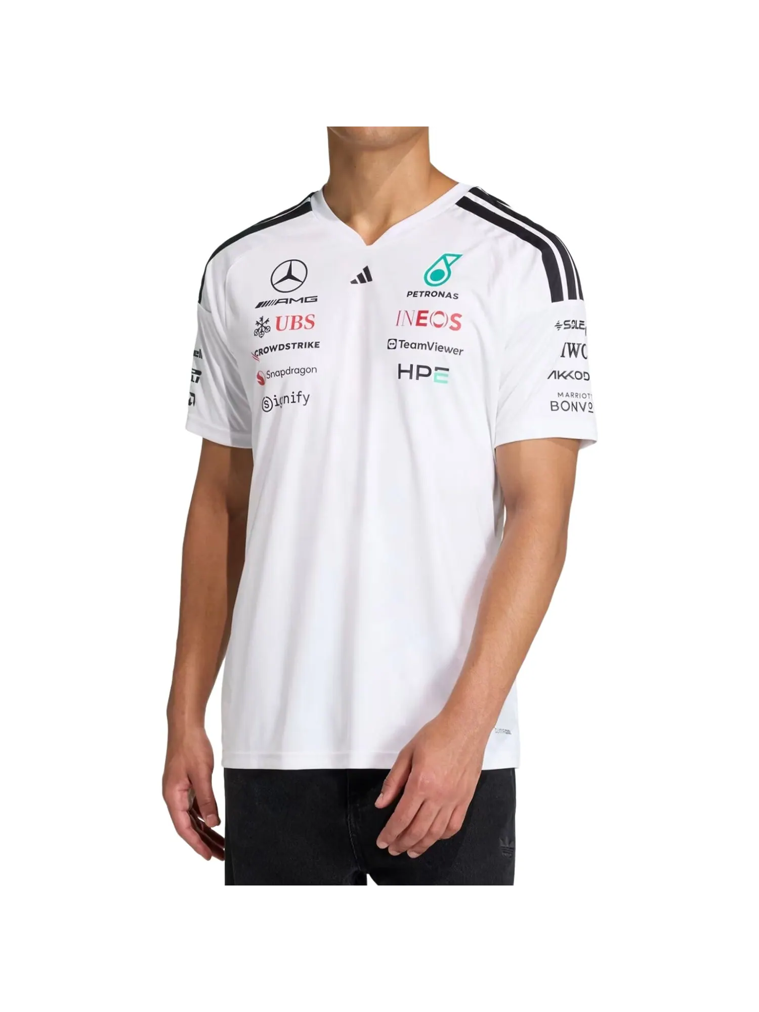 Футболка пилота команды Adidas x Mercedes AMG Petronas Formula 1 — изображение 2 из 3, белый