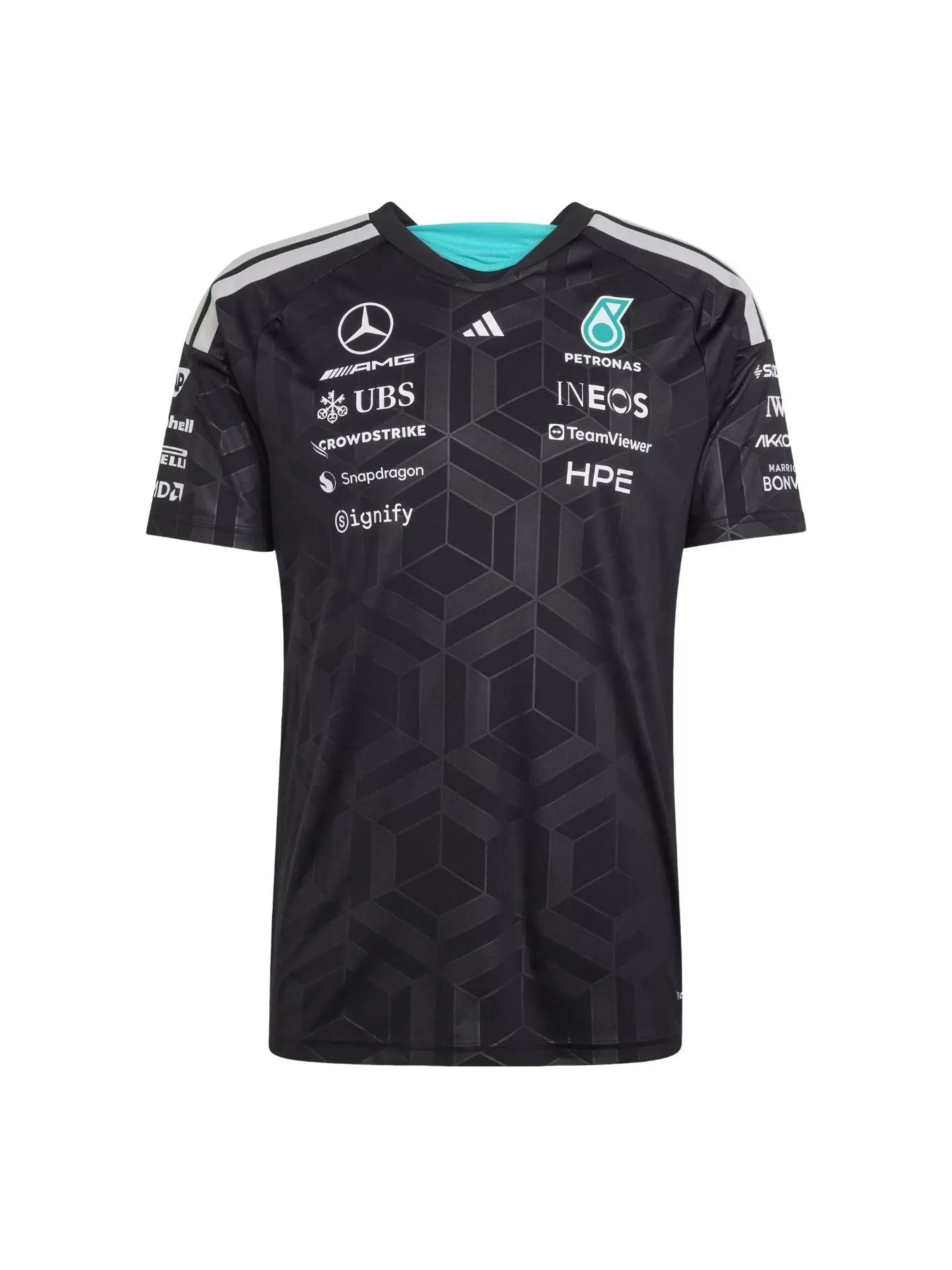 Футболка пилота команды Adidas x Mercedes AMG Petronas Formula 1 — изображение 1 из 3, черный