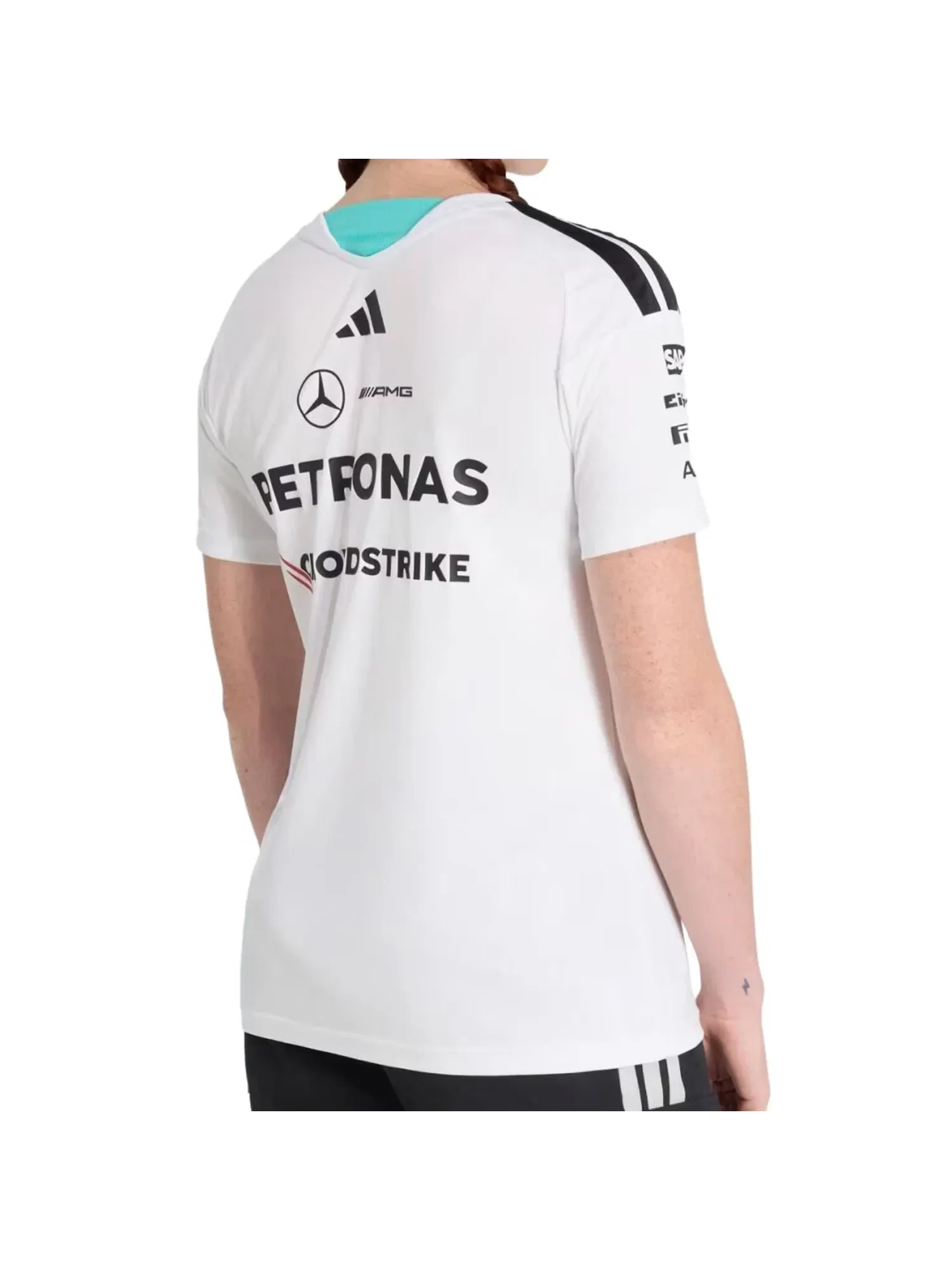 Женская футболка Adidas x Mercedes AMG Petronas Formula 1 Team Driver Jersey — изображение 3 из 3, белый