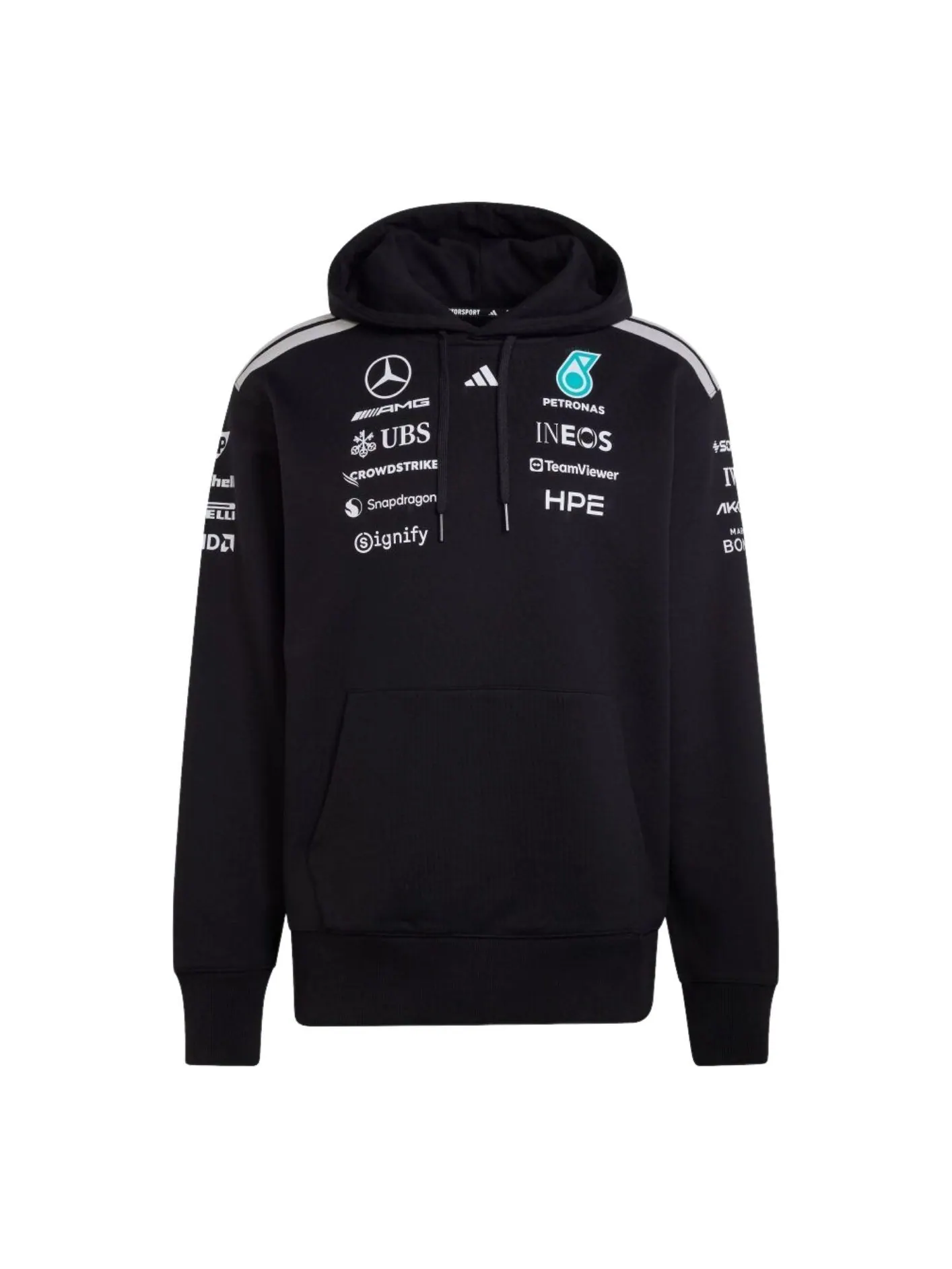 Толстовка Adidas x Mercedes AMG Petronas Formula 1 Team Driver Hood — изображение 1 из 3, черный