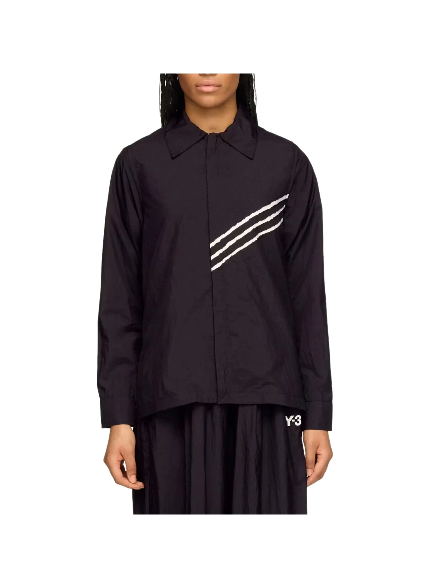 Футболка Adidas Y-3 Raw Edge 3 Stripes — изображение 3 из 4, черный