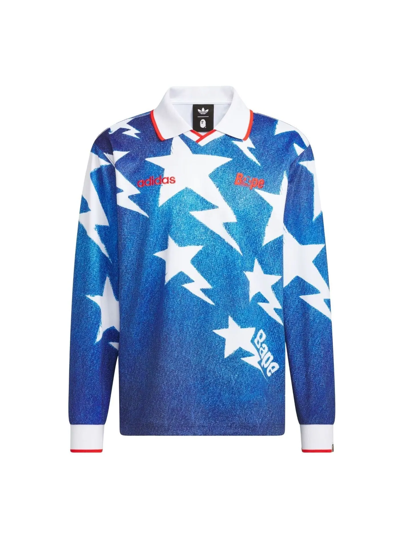 Футболка Adidas x Bape LSL Star 'Medium Blue Denim' — изображение 1 из 2, синий джинсовый синий