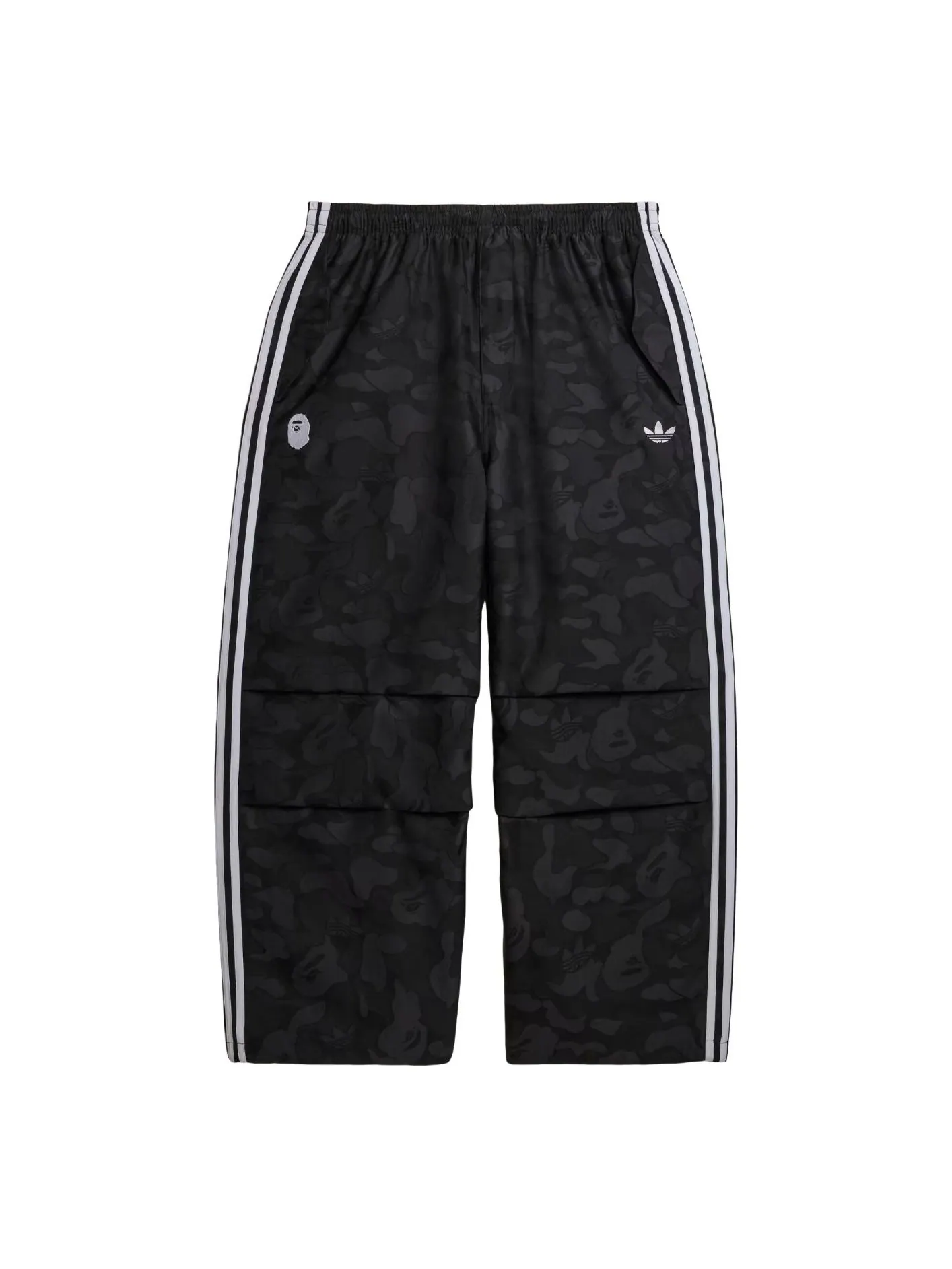 Брюки Adidas x Bape Jacquard 'Black' — изображение 1 из 2, черный