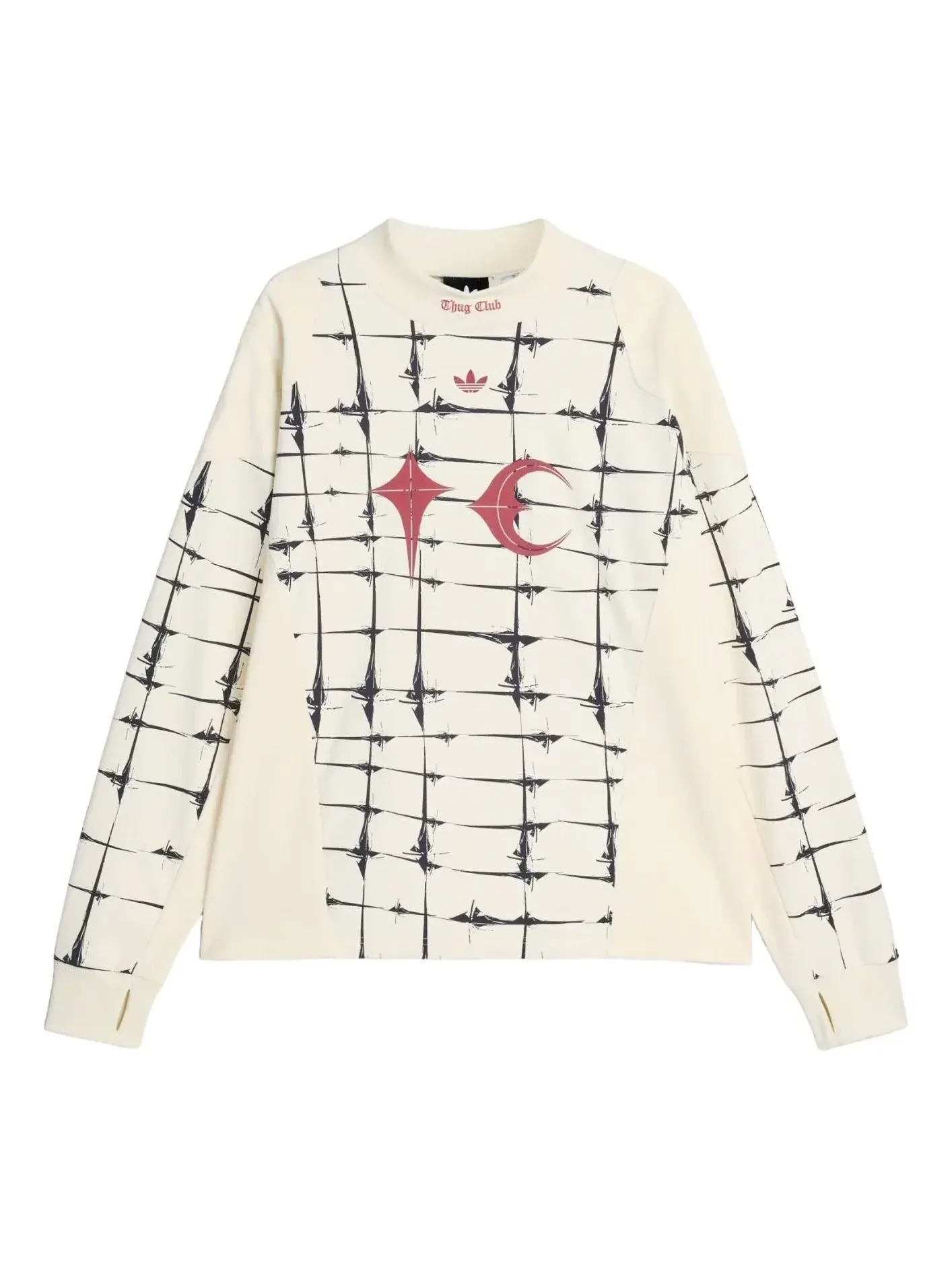 Футболка с длинным рукавом Adidas x Thug Club Goalie, азиатский размер — изображение 1 из 2, белый