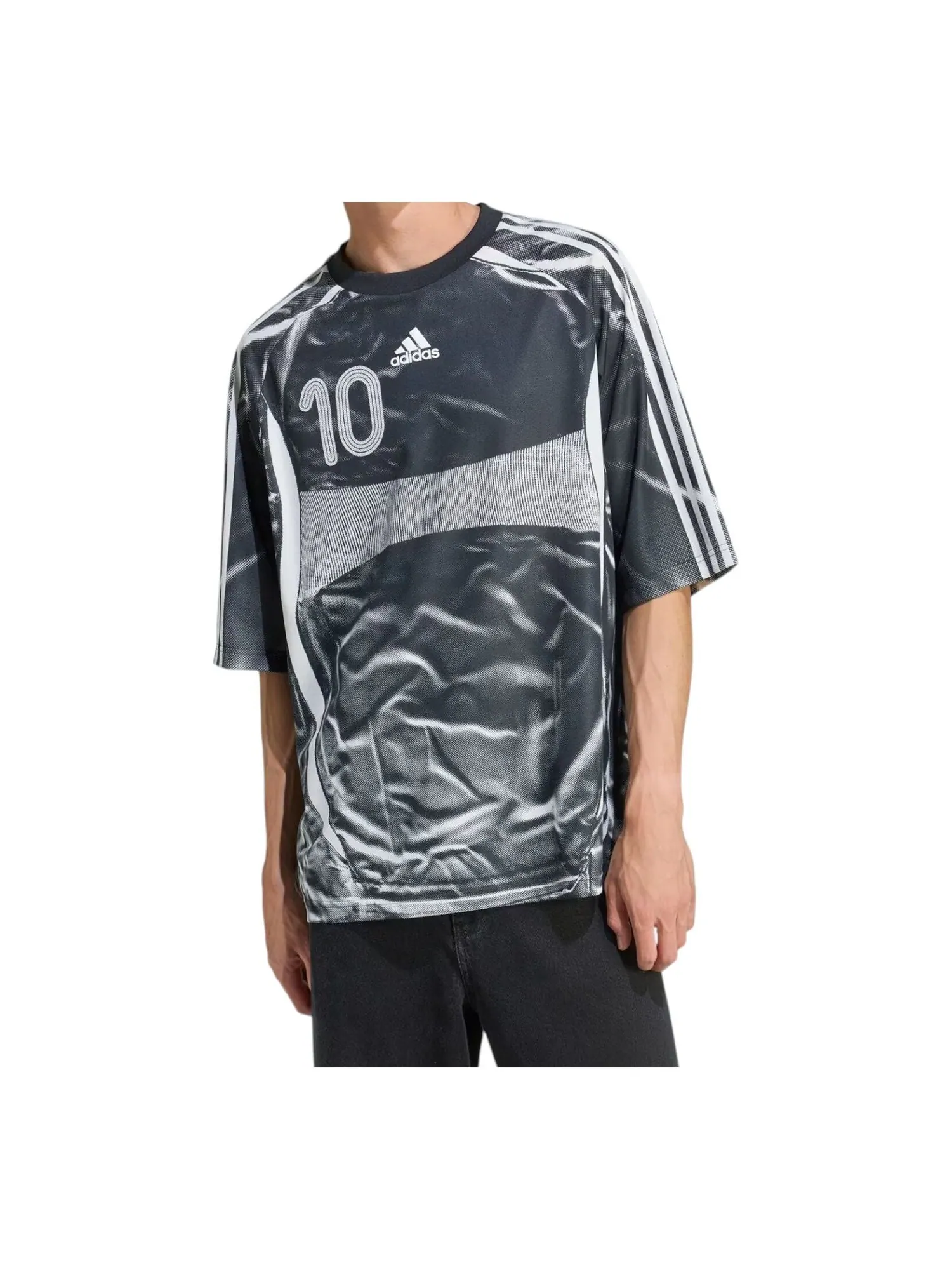 Джерси adidas Adilenium Season 4 Teamgeist Printed Jersey Loose Fit 'Black' — изображение 2 из 3, черный