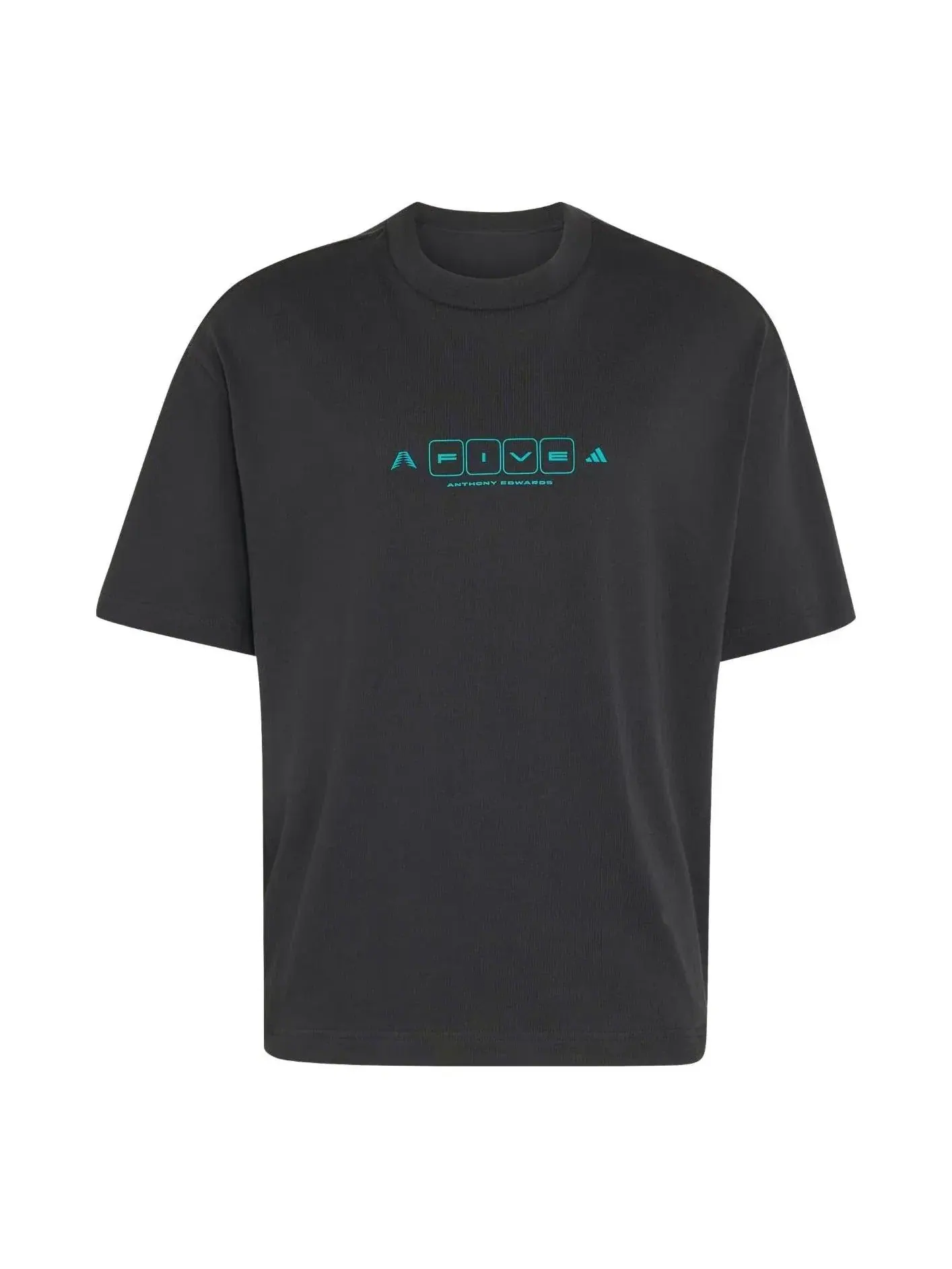 Футболка Adidas Anthony Edwards World OF 5 'Black Equipment Green' KF8973 — изображение 1 из 1, черный