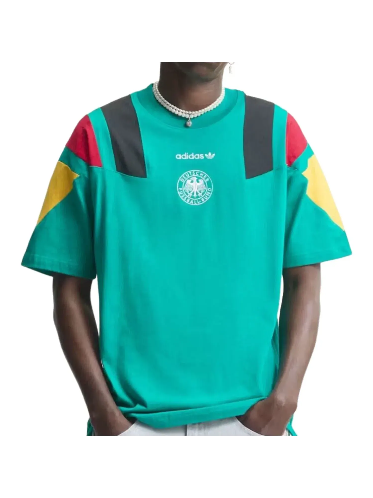 Мужская футболка с принтом Adidas Germany EQT Equipment Green — изображение 2 из 3, зеленый