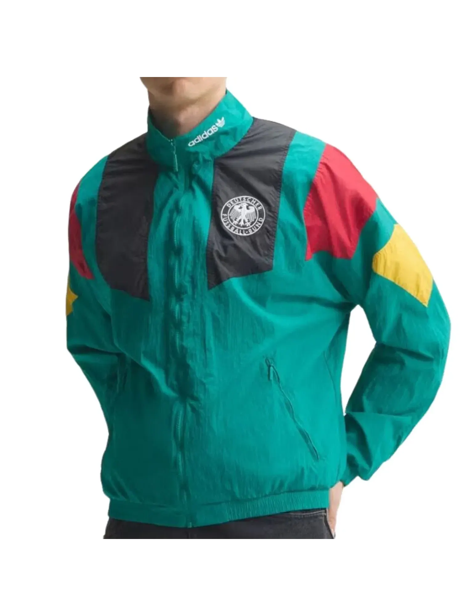 Мужская куртка с длинным рукавом EQT Track Jacket Adidas — изображение 3 из 4, зеленый