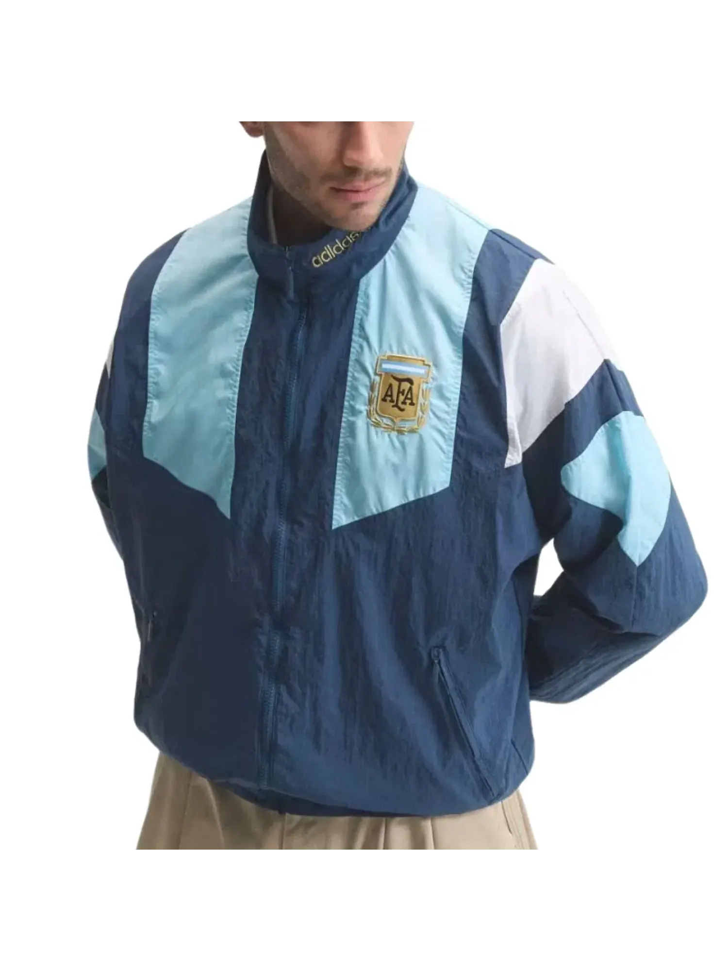 Мужская куртка с длинным рукавом Adidas Argentina EQT Track Jacket Asia Sizing — изображение 3 из 4, темно-синий