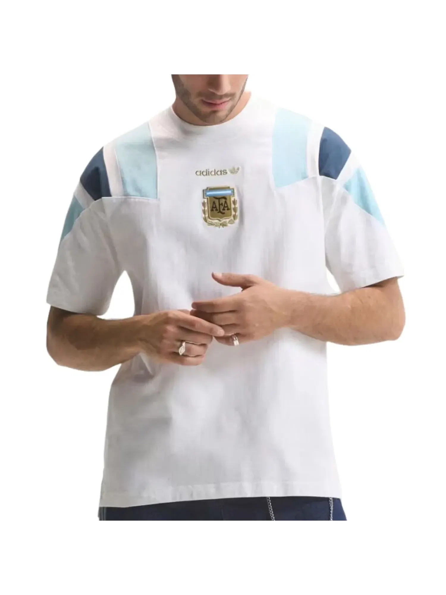 Мужская футболка с принтом Argentina EQT Adidas — изображение 2 из 4, темно-синий