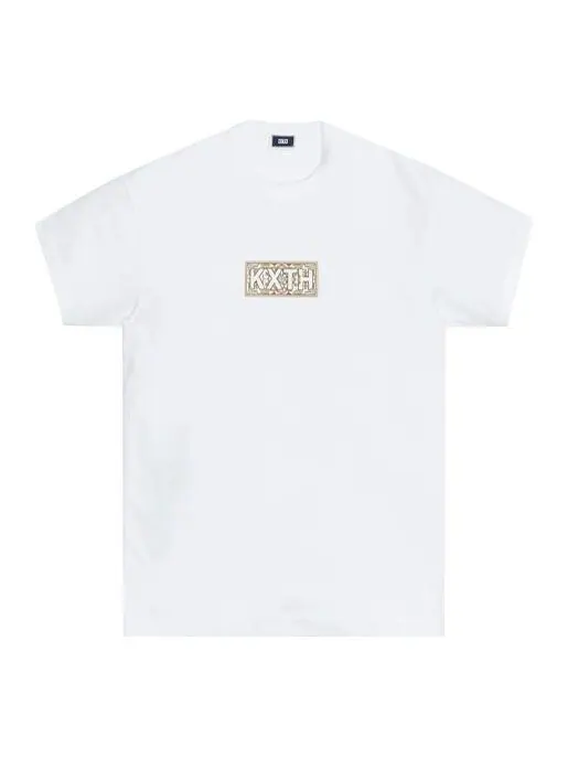 Футболка moroccan tile classic logo tee 'beige' Kith — изображение 1 из 2, бежевый